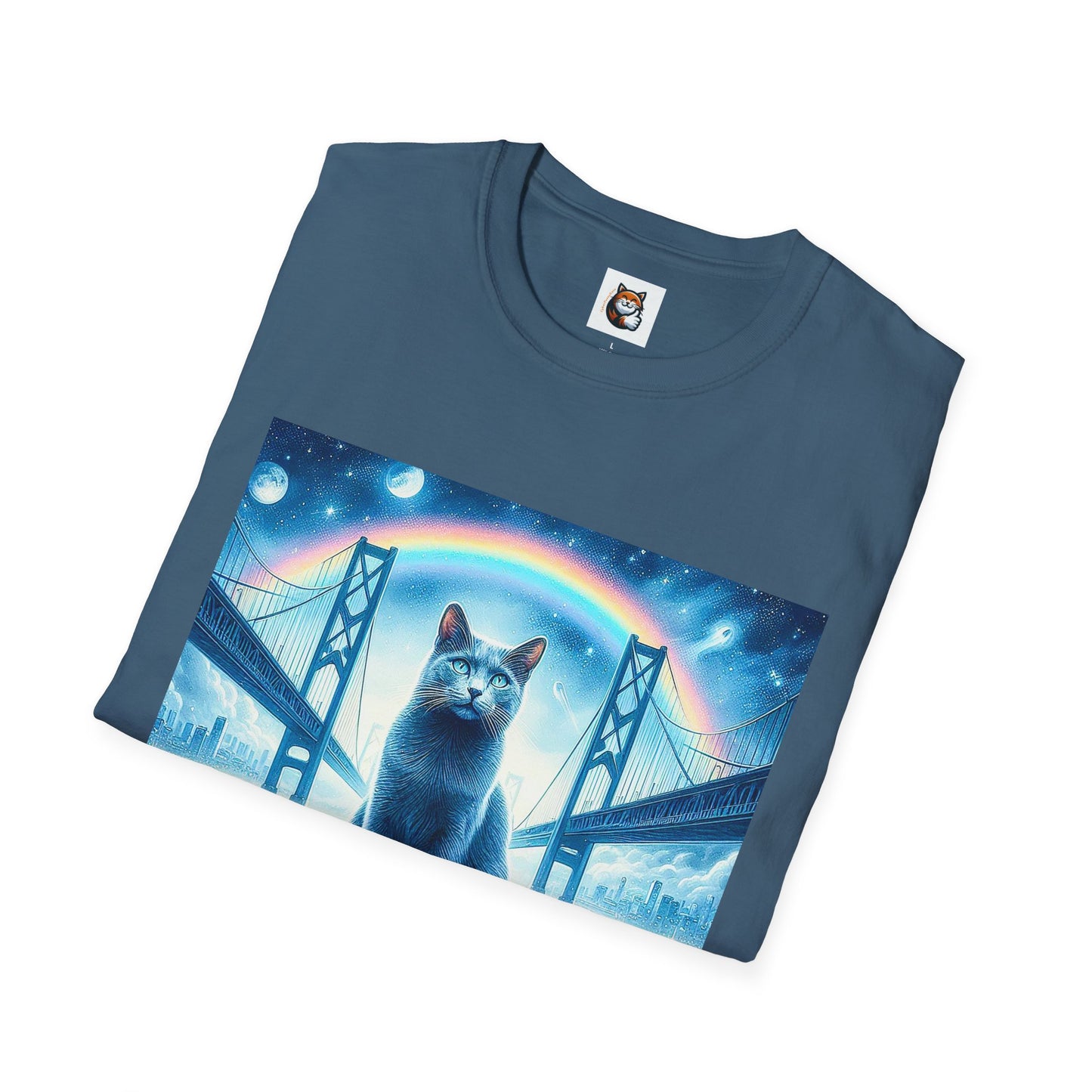Russian Blue Cat Unisex Softstyle T-Shirt