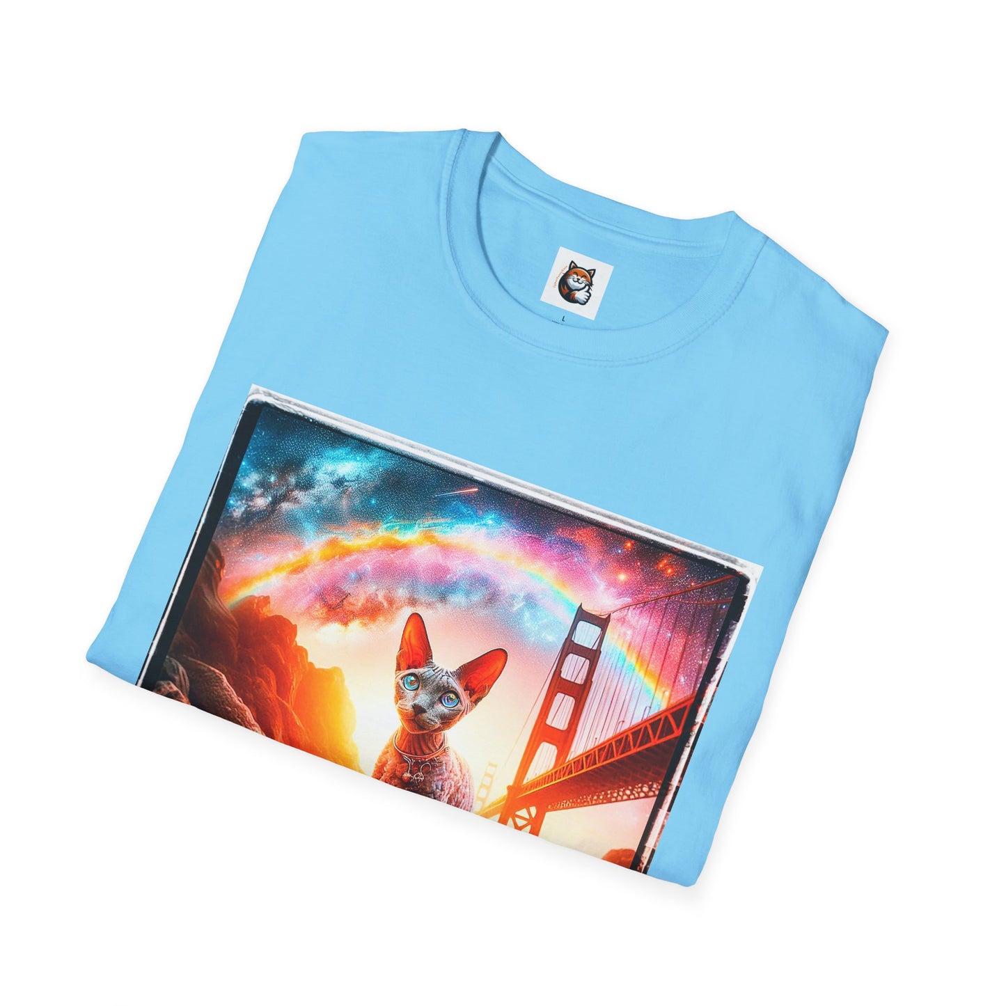 Cornish Rex Cat rainbow sunset T-Shirt