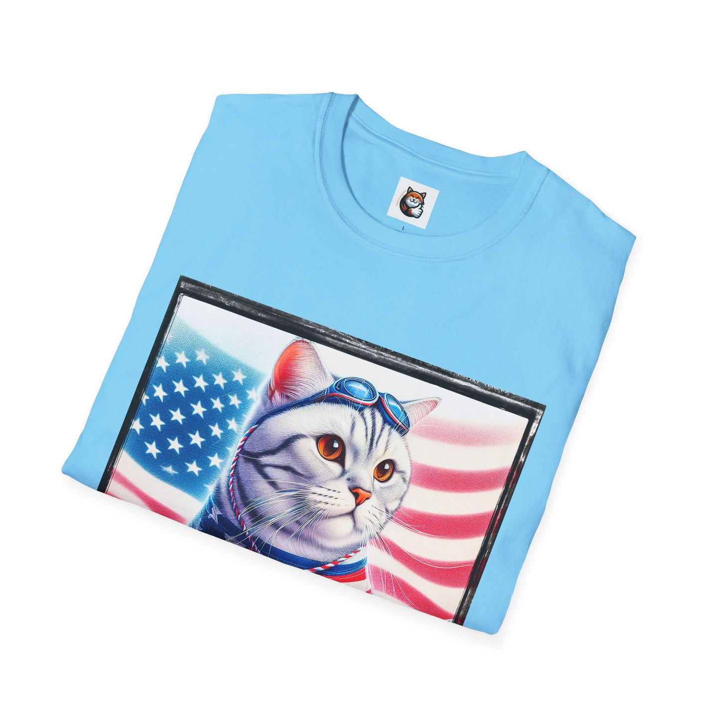 American Shorthair americsn flag Softstyle T-Shirt