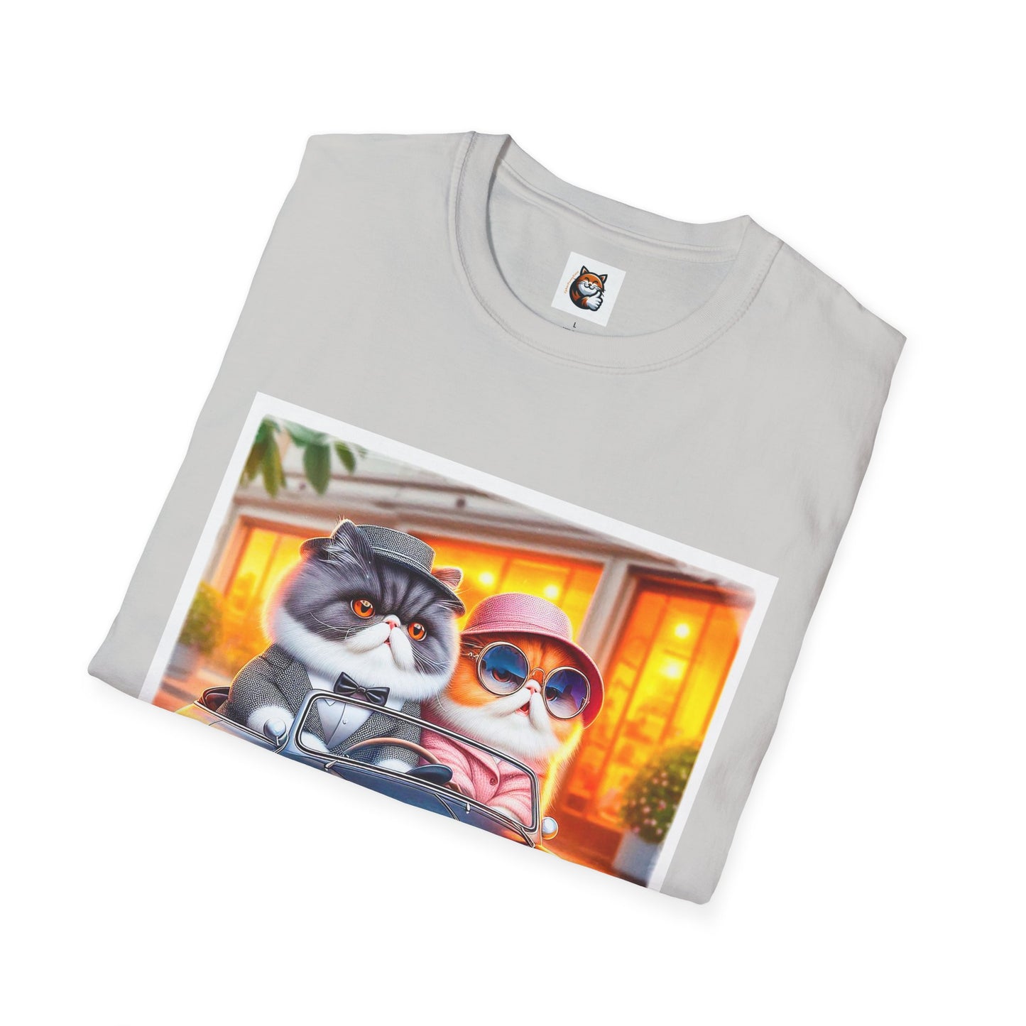 Wacky Exotic Shorthair Cat Unisex Softstyle T-Shirt