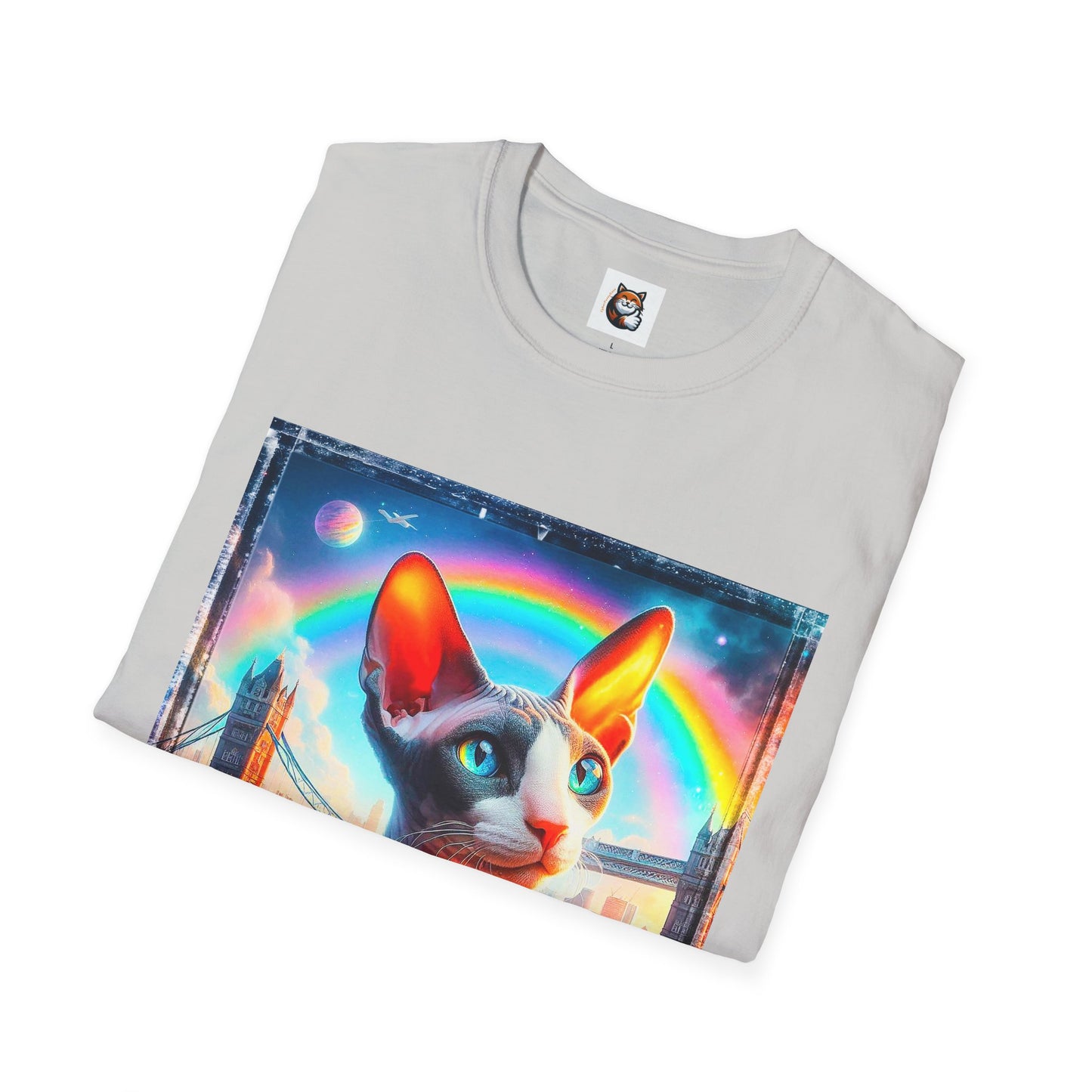 Cornish Rex Cat rainbow bridge T-Shirt