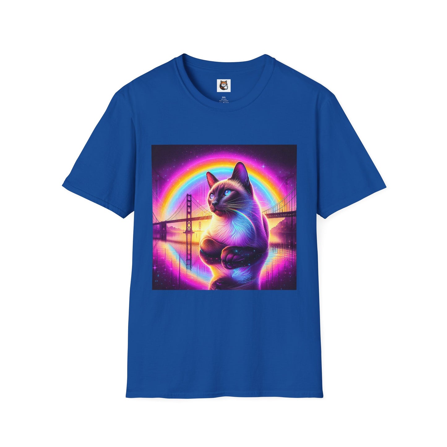 Siamese Cat purple rainbow