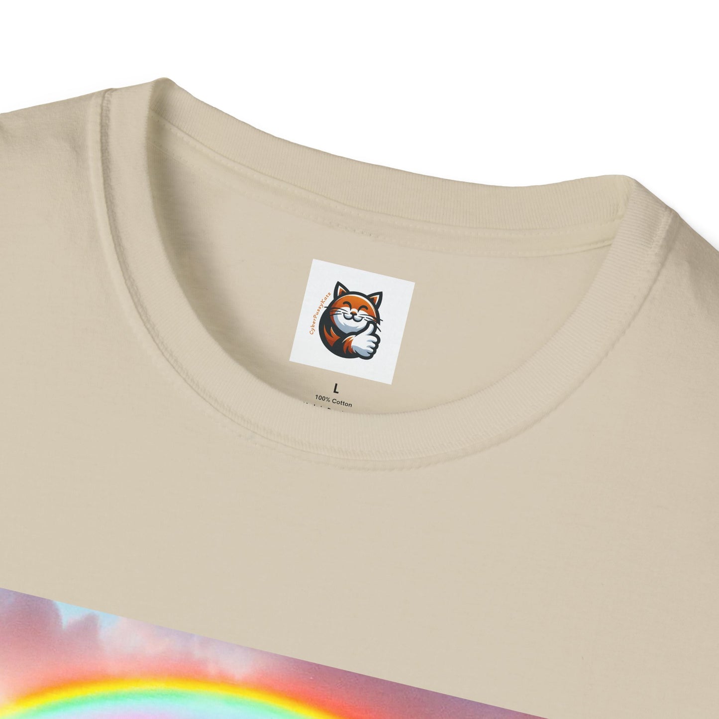 Selkirk Rex Cat T-Shirt rainbow bridge