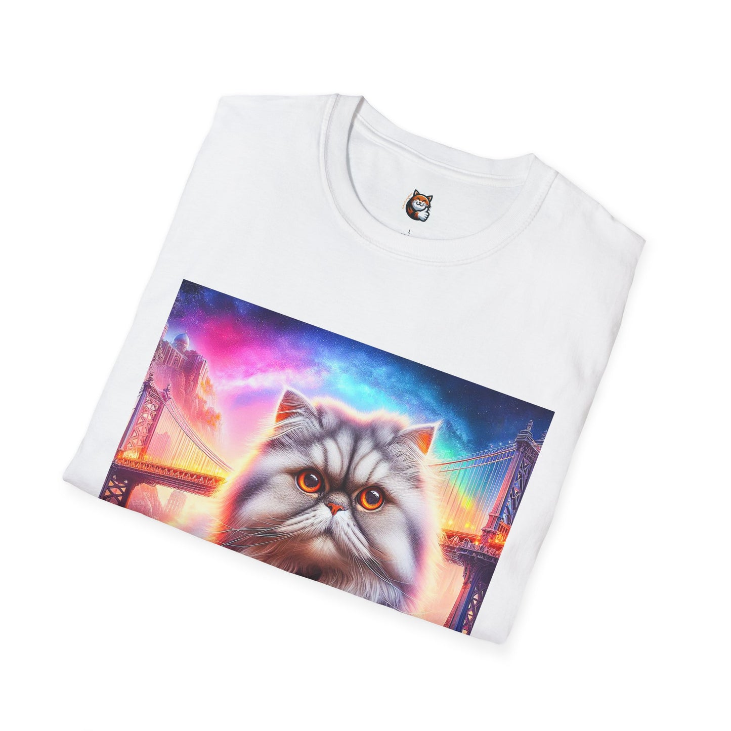 Selkirk Rex Cat T-Shirt purple sunset
