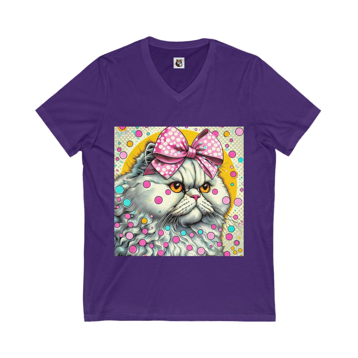 Selkirk Rex  V-Neck bow tie cutie
