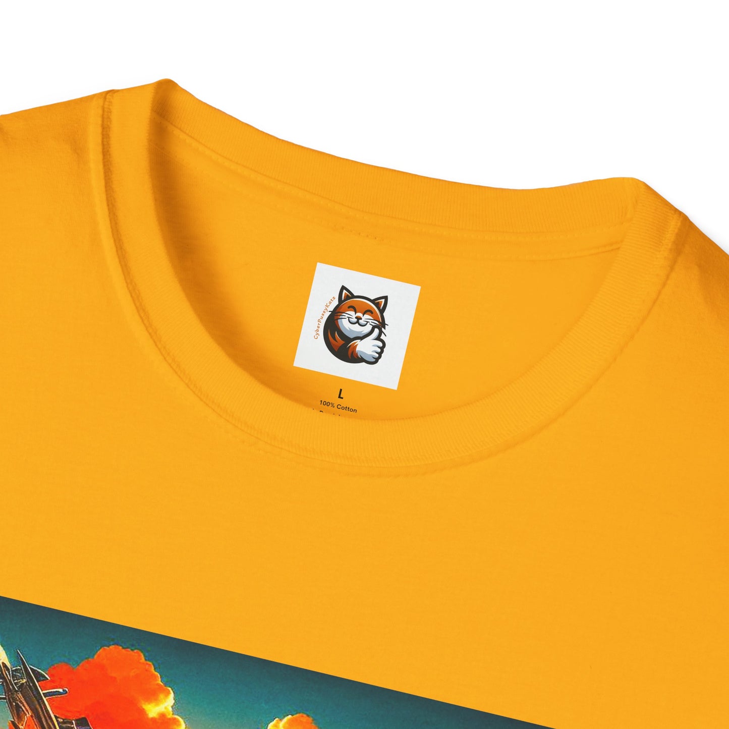 Wacky Domestic Cat Unisex Softstyle T-Shirt
