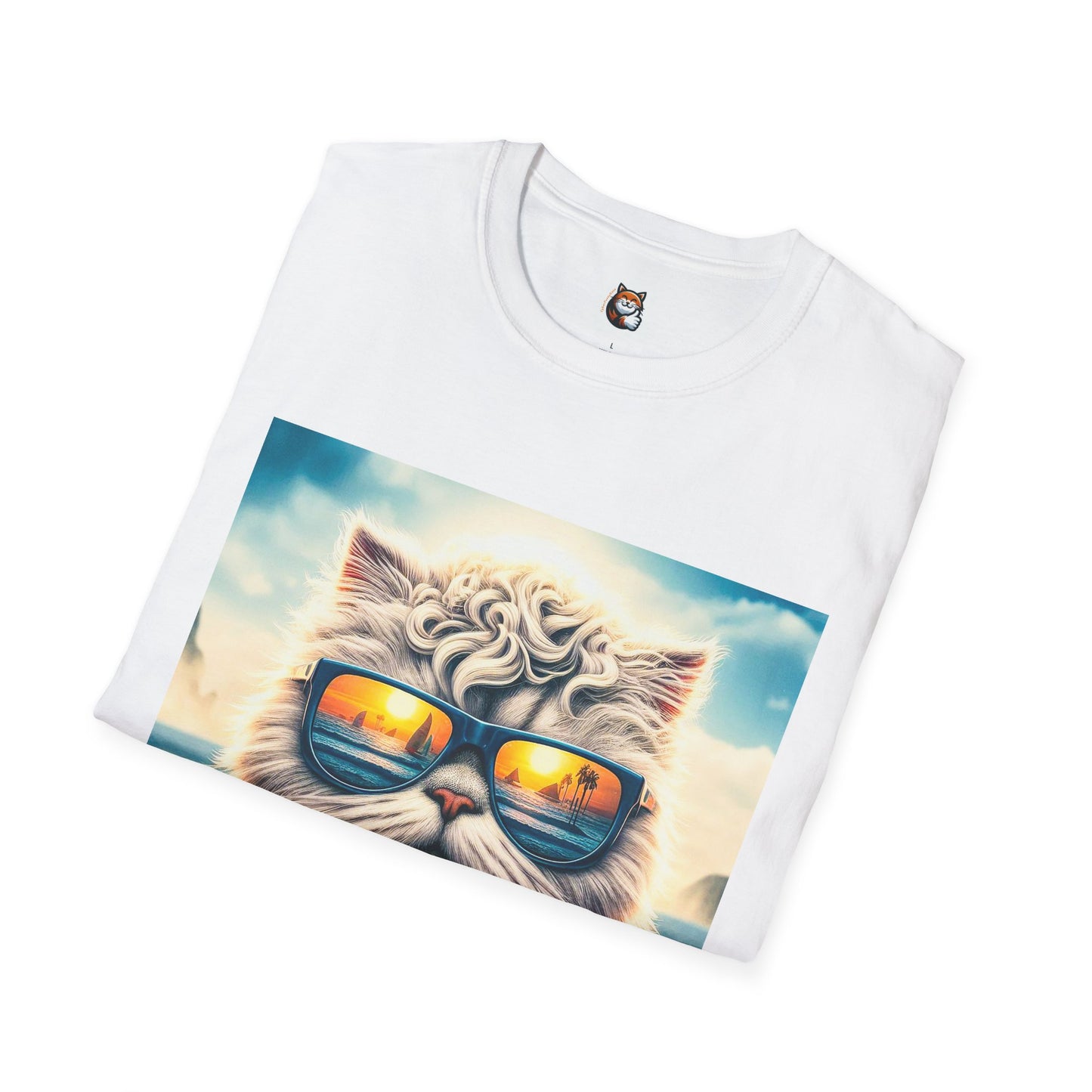 Selkirk Rex Cat T-Shirt  beach day