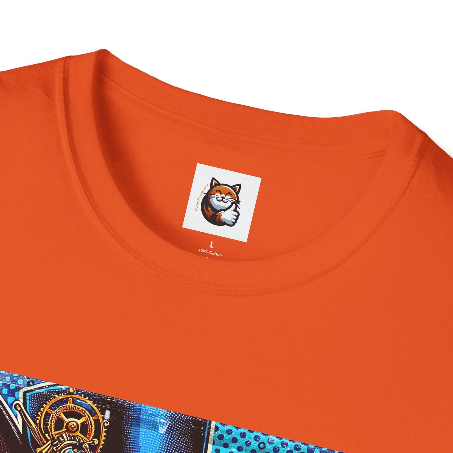 Devon Rex steam punk  Unisex Softstyle T-Shirt