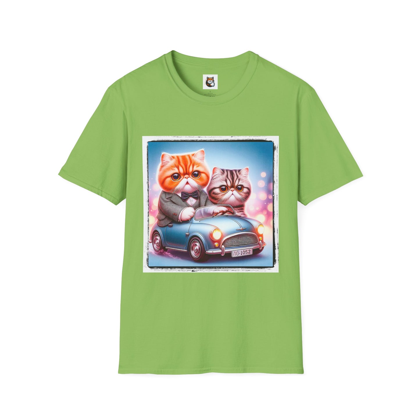 Wacky Exotic Shorthair Cat Unisex Softstyle T-Shirt