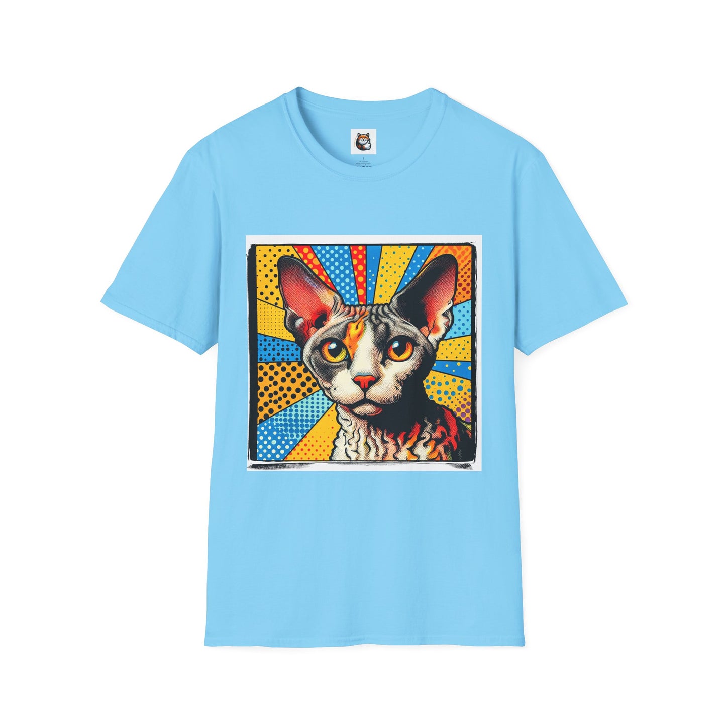 Devon Rex Comic book  Unisex Softstyle T-Shirt