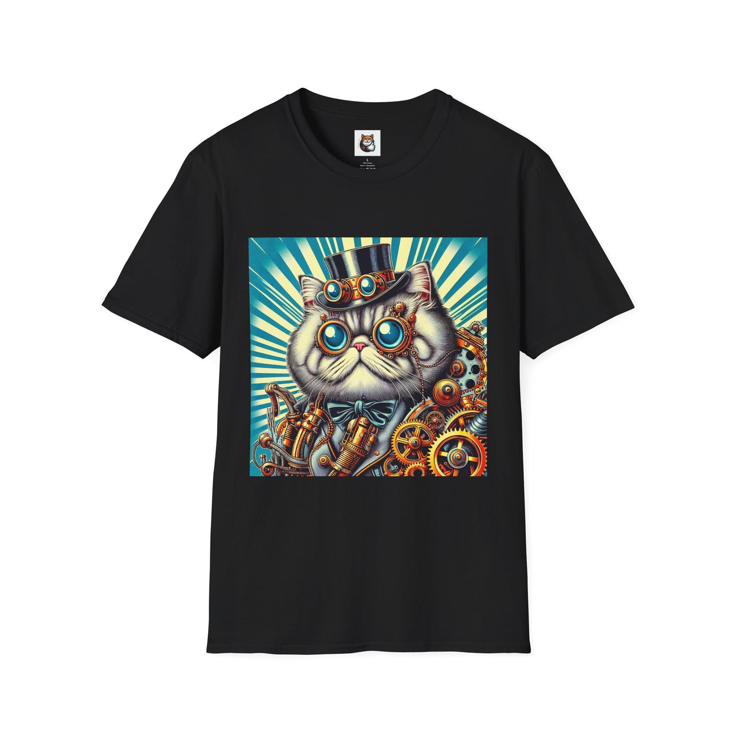 Selkirk Rex Cat T-Shirt steam punk