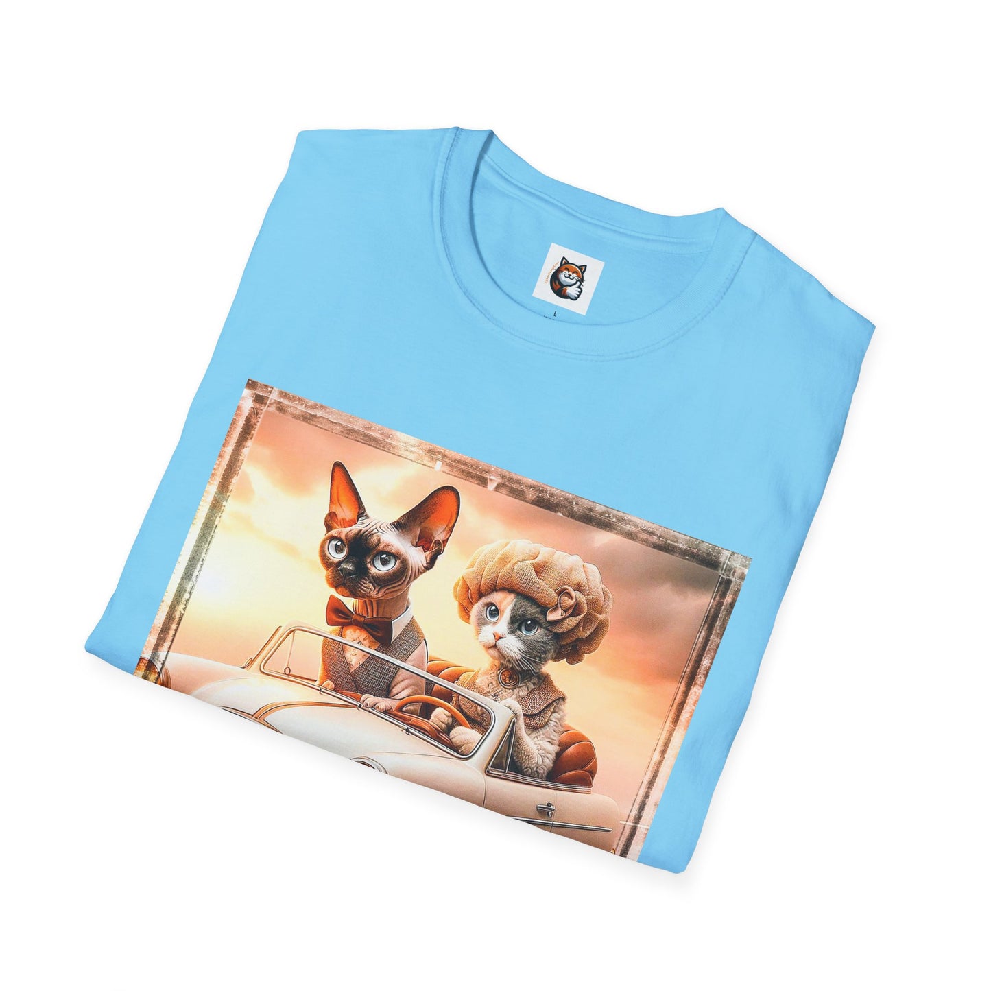 Wacky  Devon Rex Cat Unisex Softstyle T-Shirt