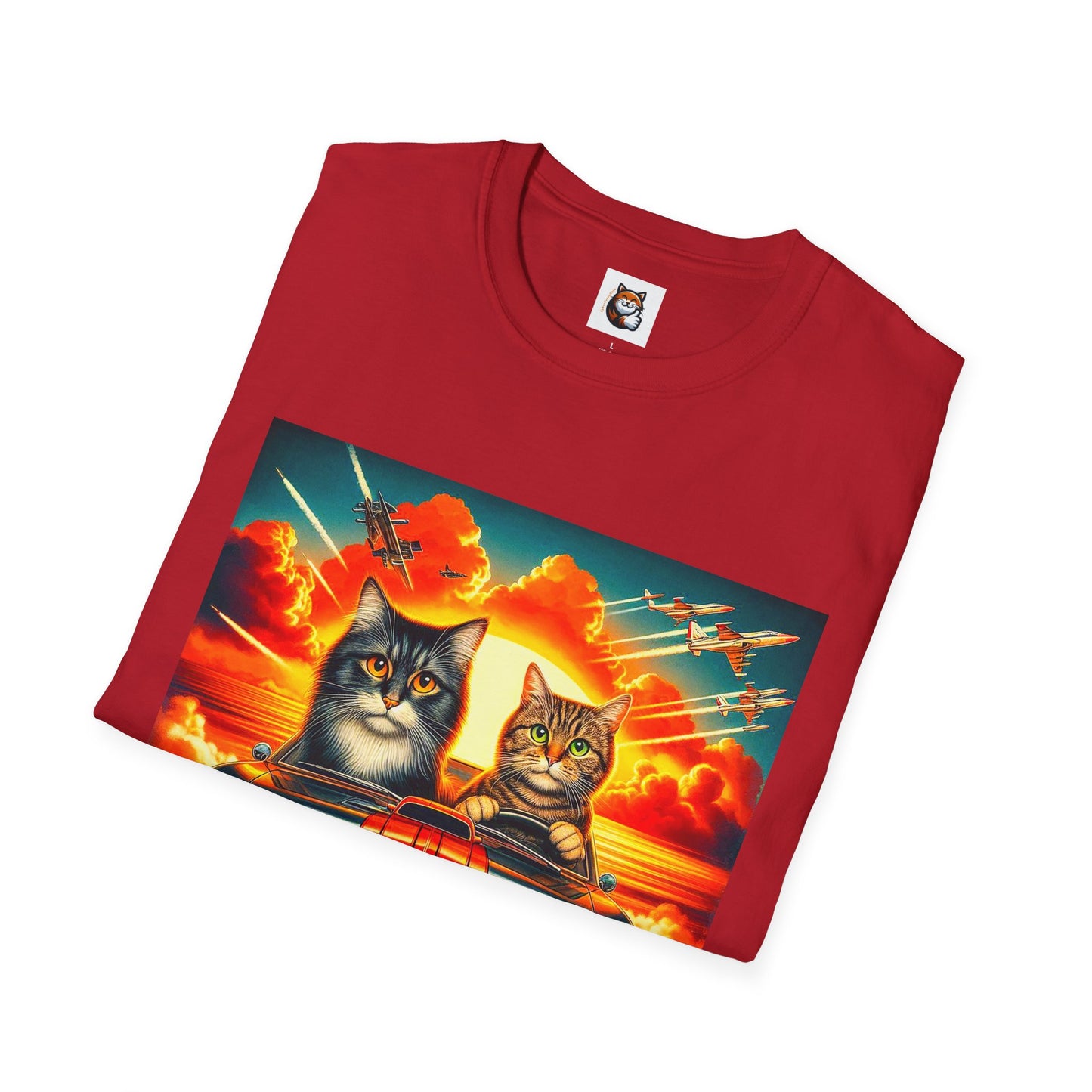 Wacky Domestic Cat Unisex Softstyle T-Shirt