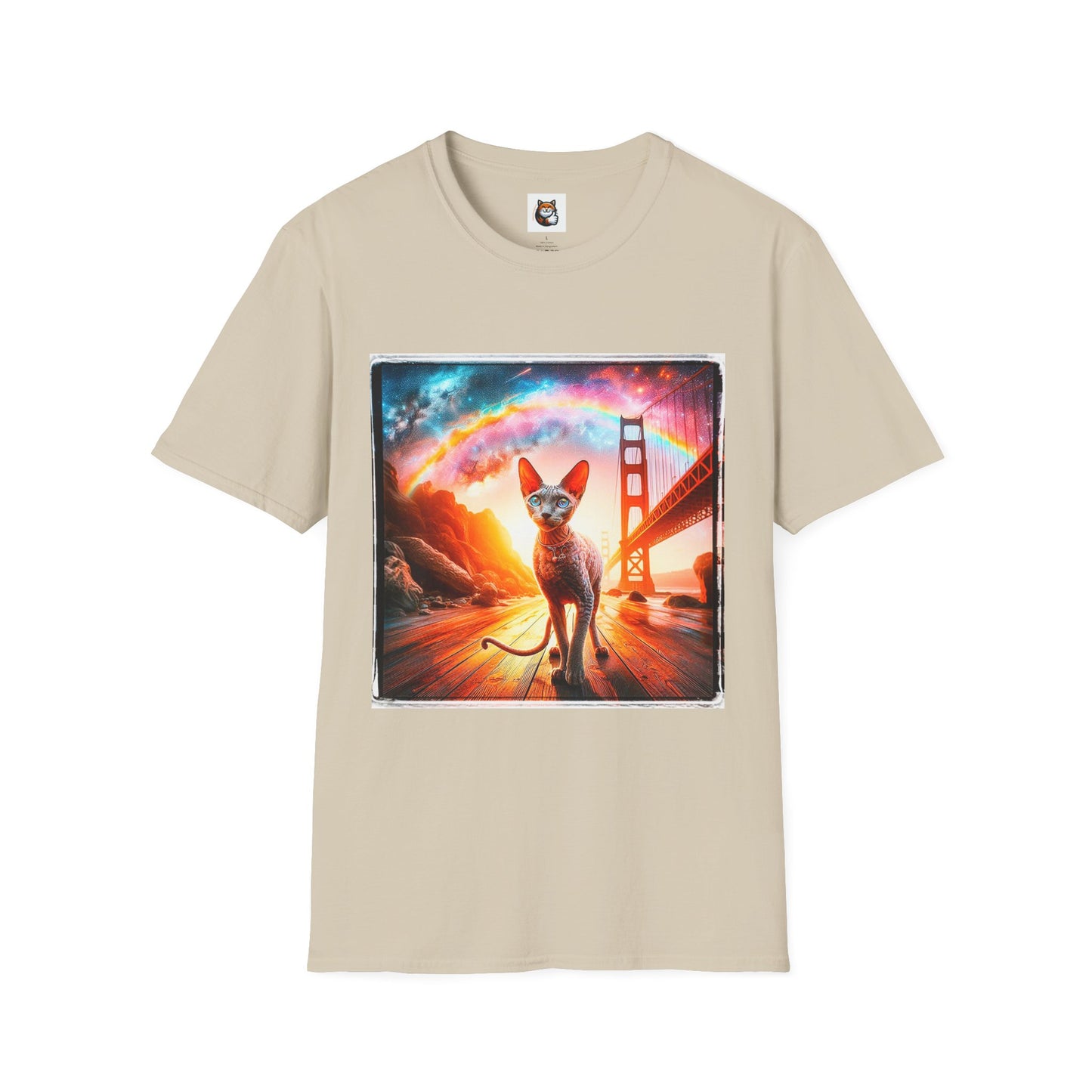 Cornish Rex Cat rainbow sunset T-Shirt