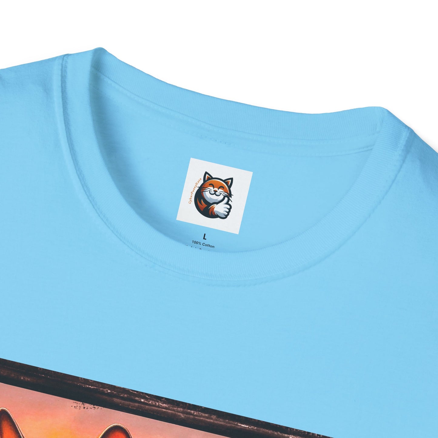 Wacky Devon Rex driving Unisex Softstyle T-Shirt