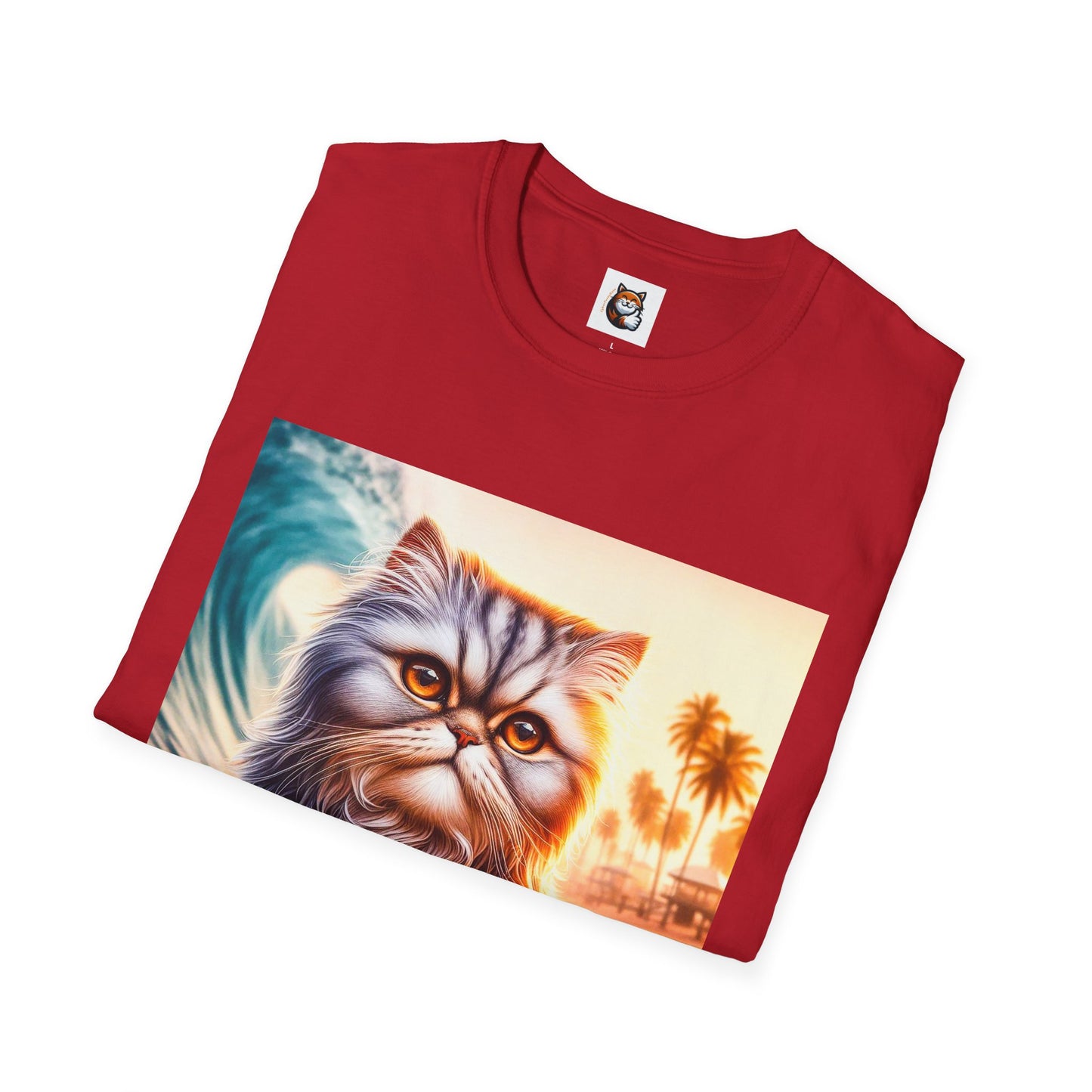 Selkirk Rex Cat T-Shirt angry surfer