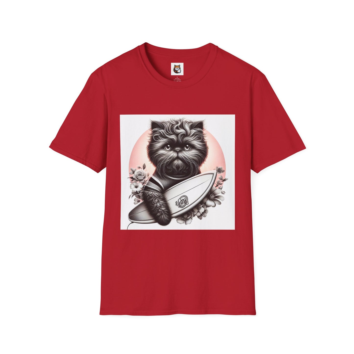 Selkirk Rex Cat T-Shirt fluffy surfer girl