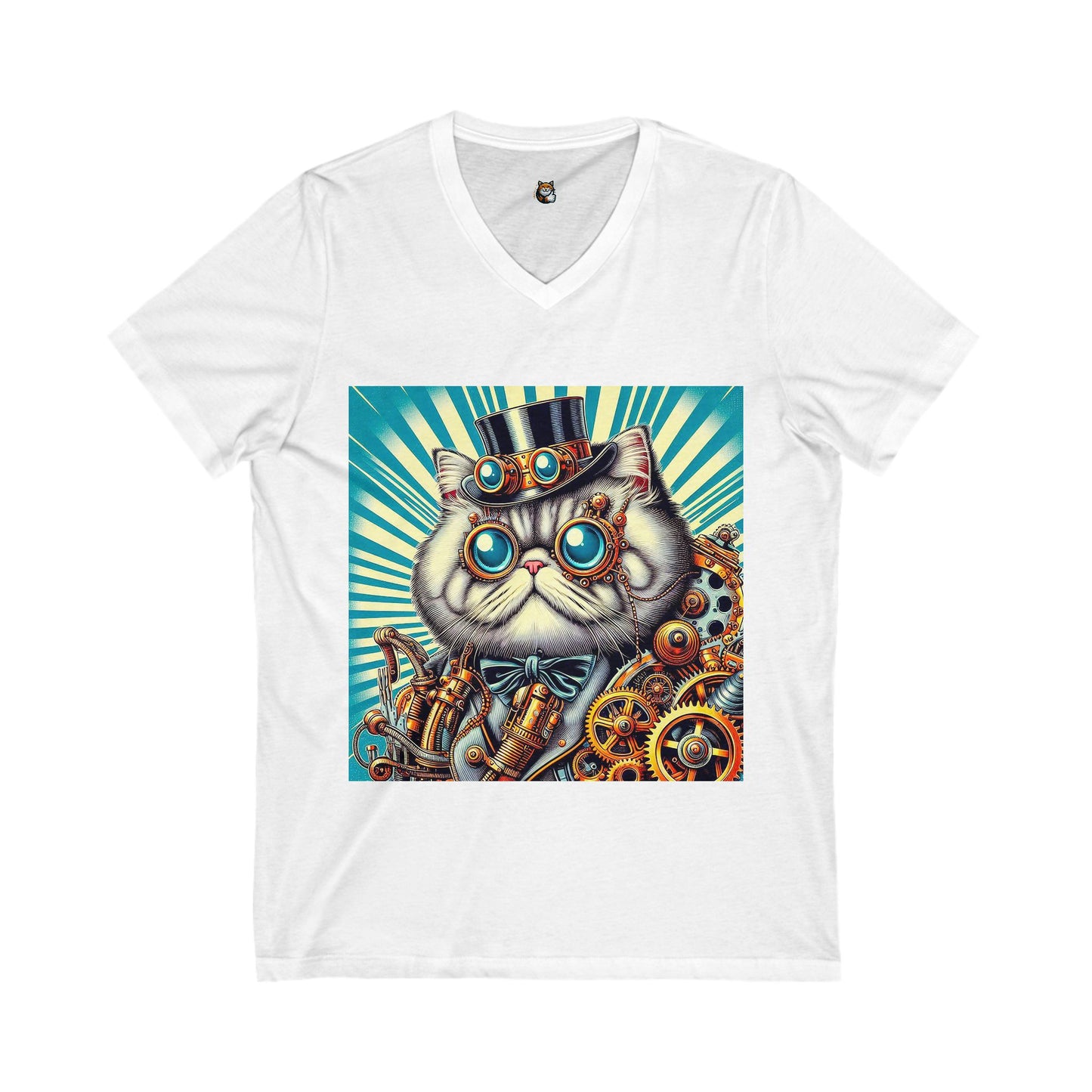 Selkirk Rex Design V-Neck steam punk
