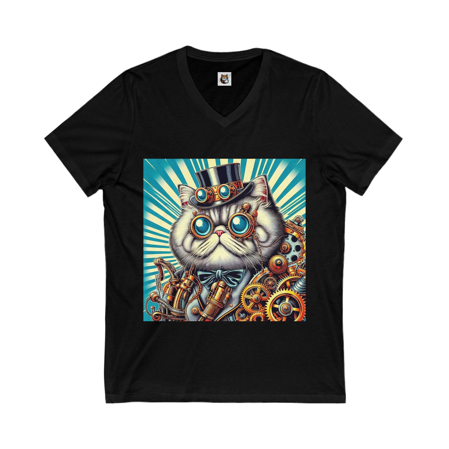 Selkirk Rex Design V-Neck steam punk