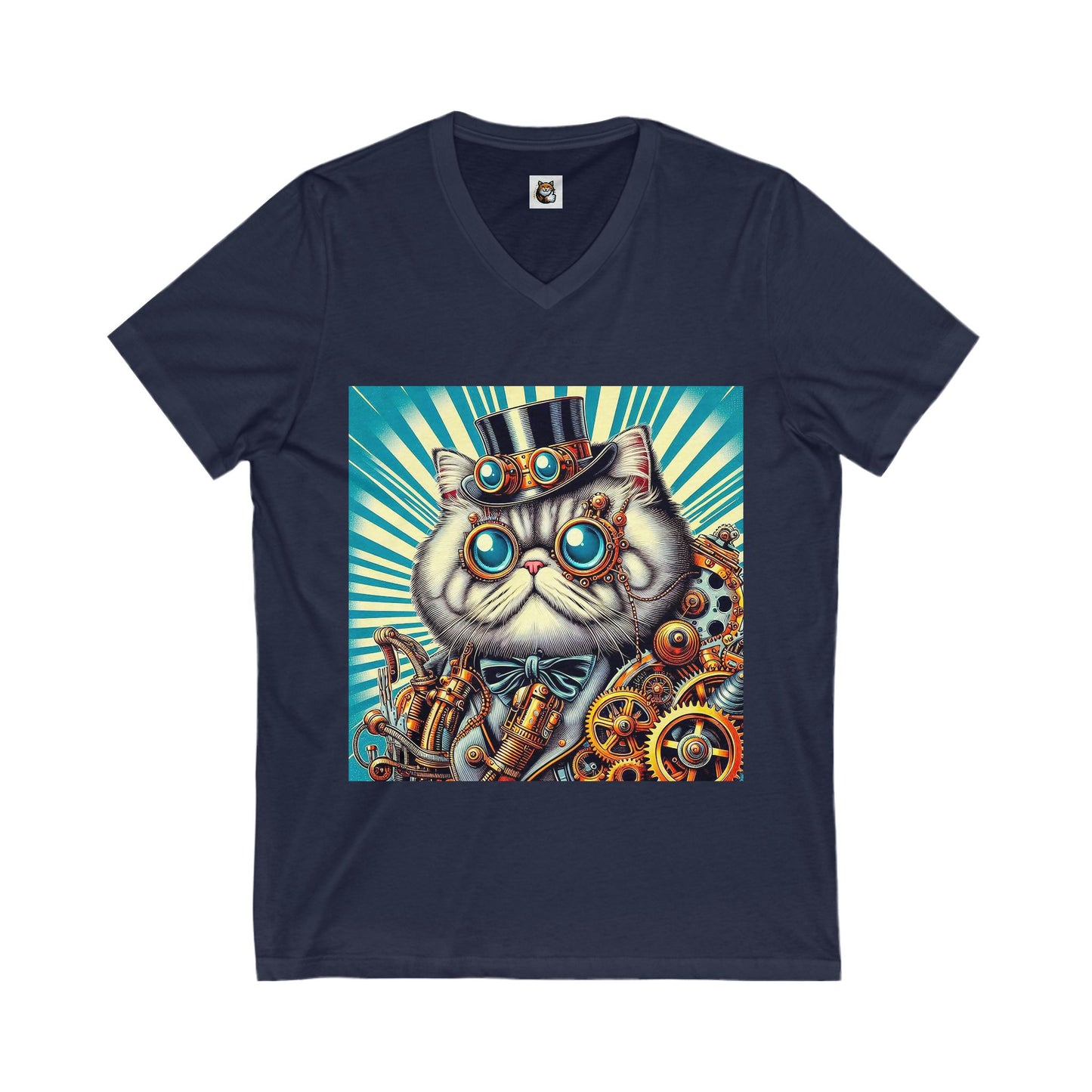 Selkirk Rex Design V-Neck steam punk