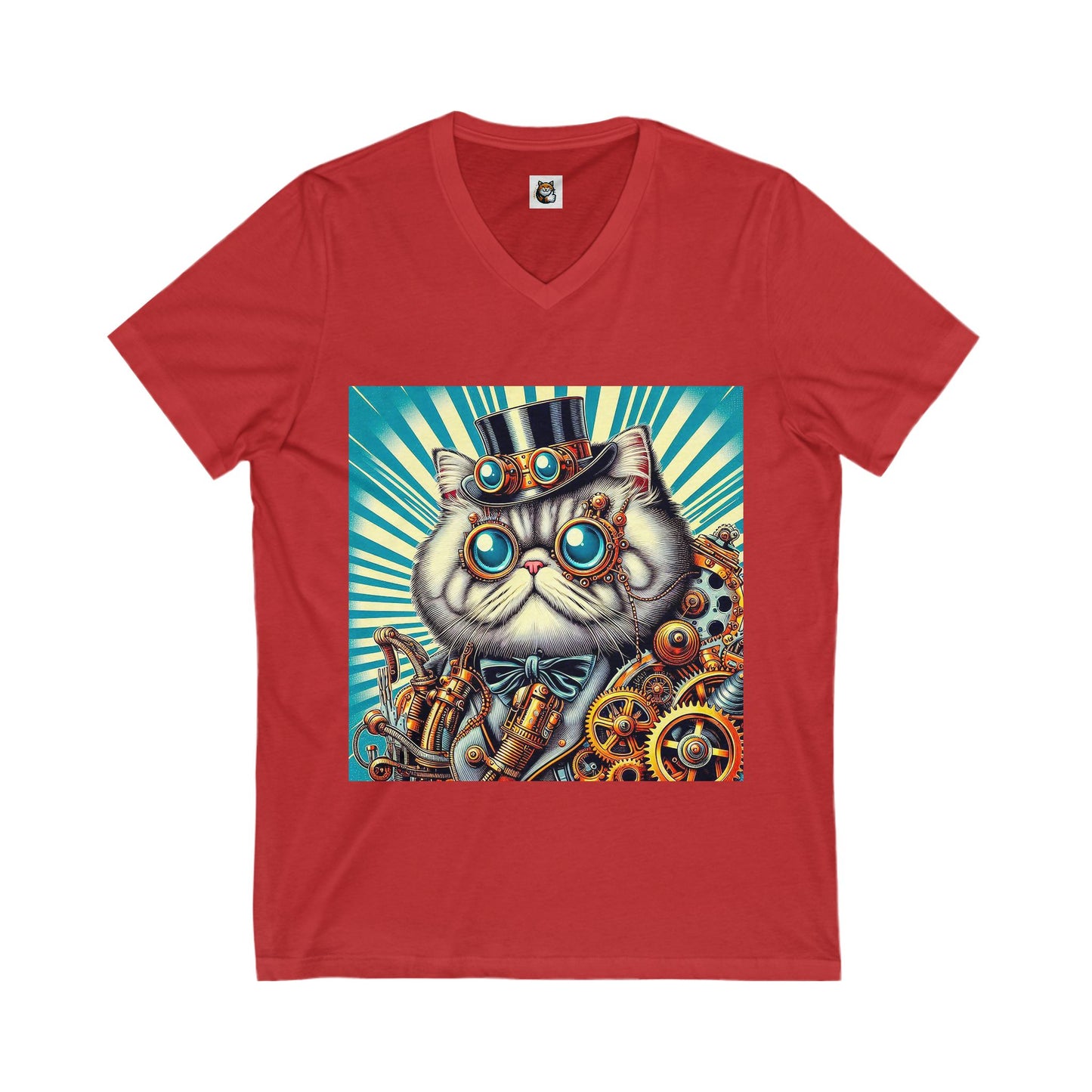 Selkirk Rex Design V-Neck steam punk