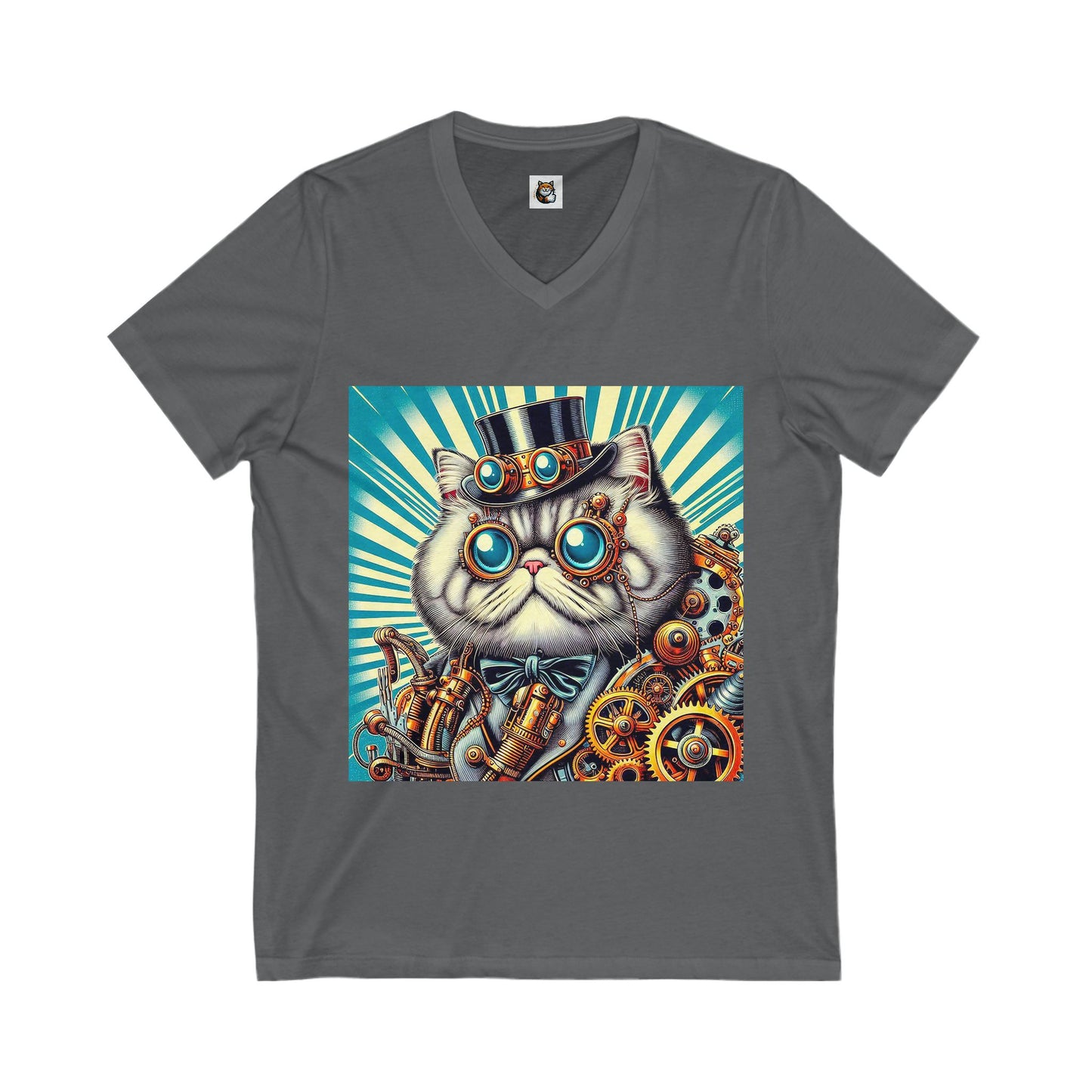 Selkirk Rex Design V-Neck steam punk