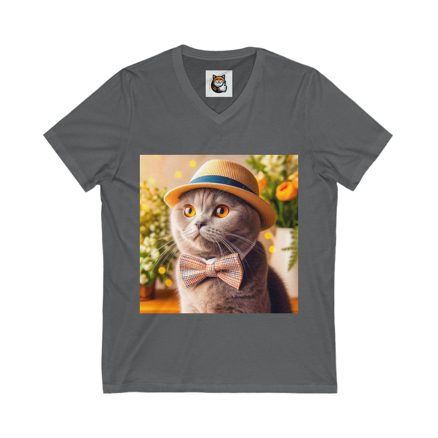 Scottish Fold Cat bow tie cutie shirt