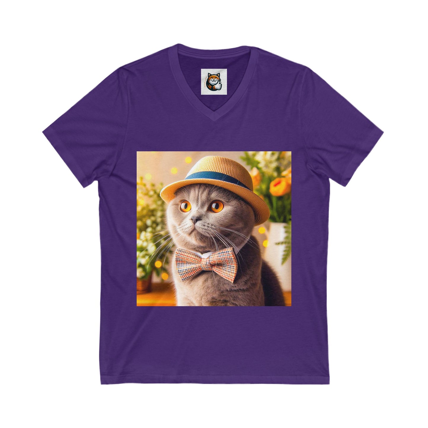 Scottish Fold Cat bow tie cutie shirt