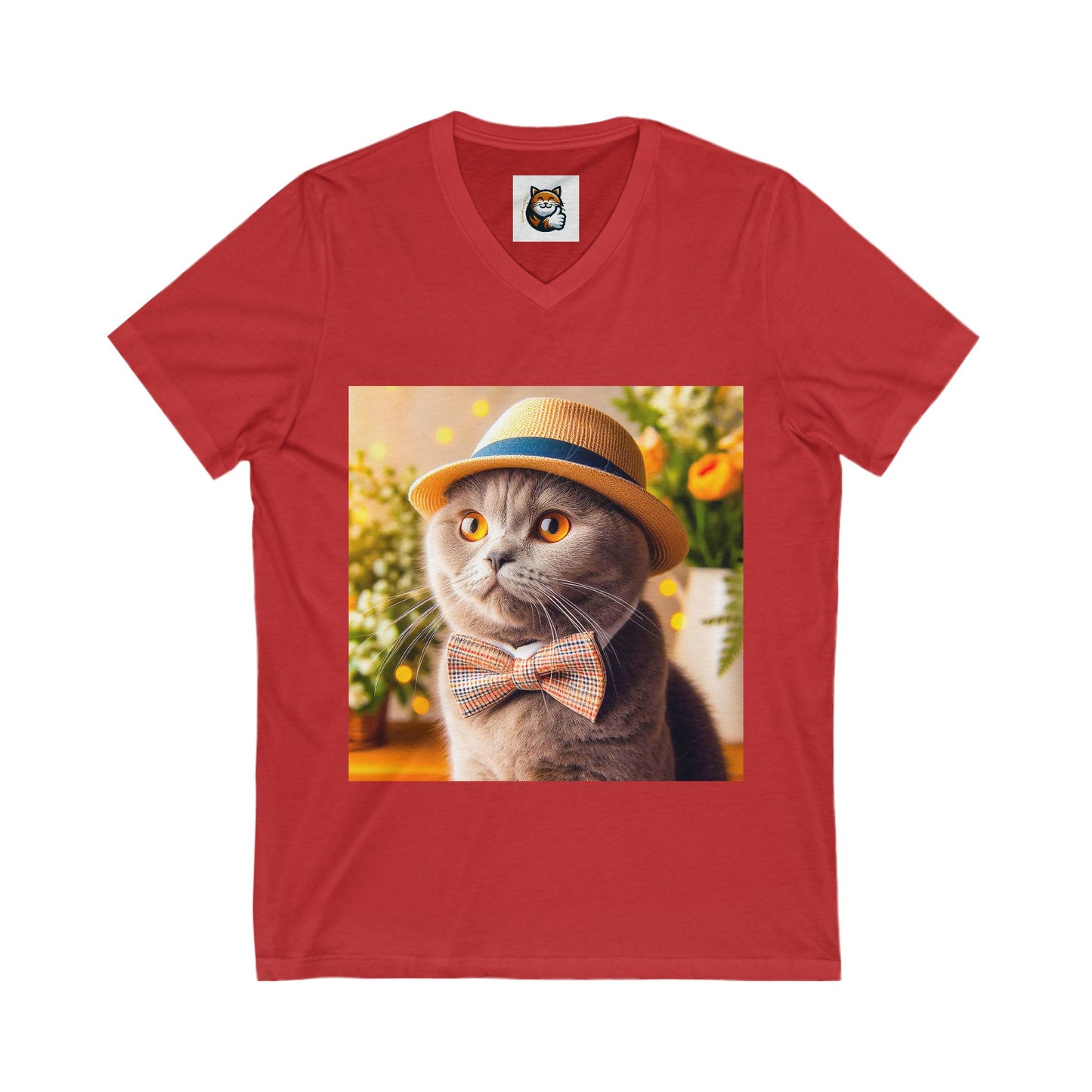Scottish Fold Cat bow tie cutie shirt