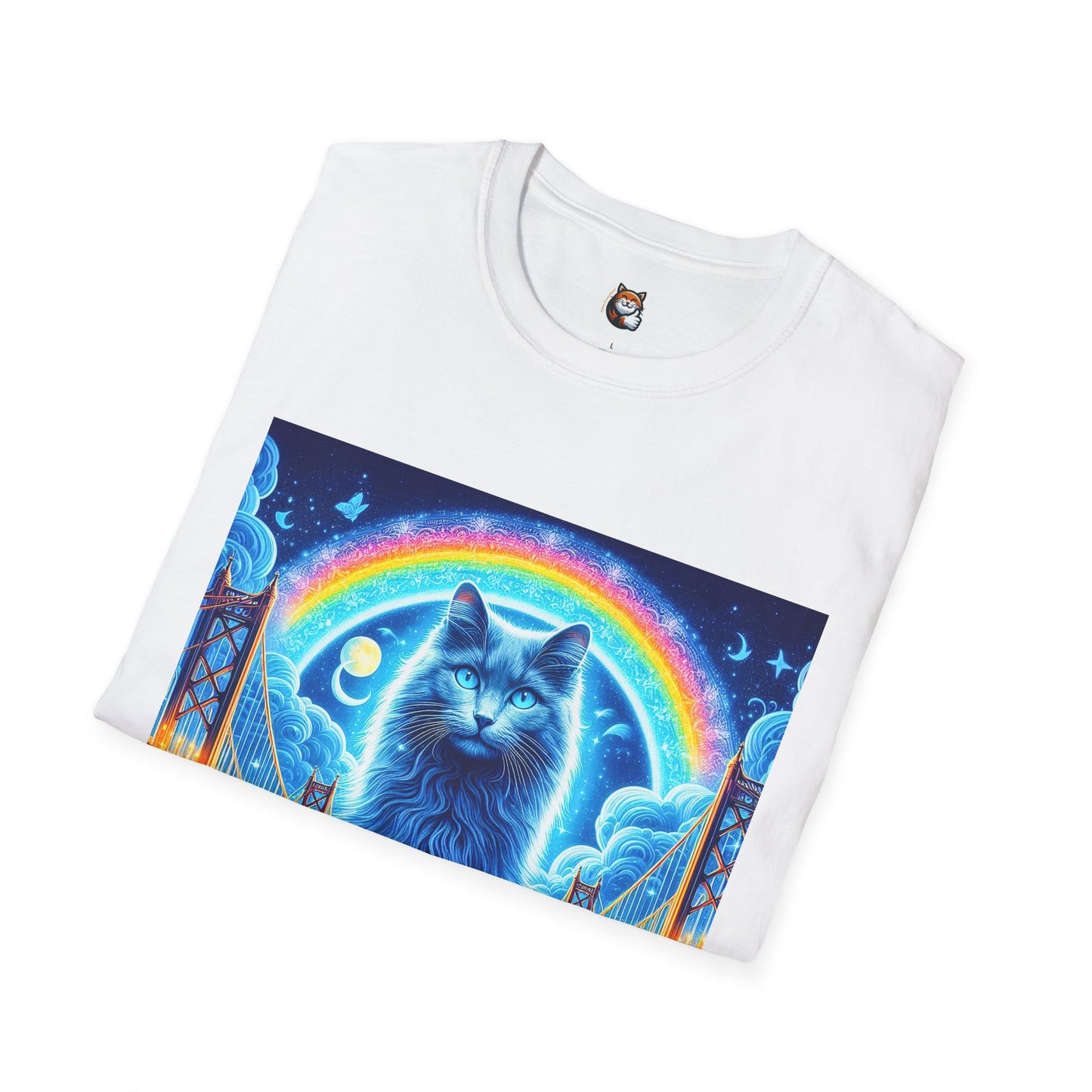 Russian Blue Cat rainbow T-Shirt