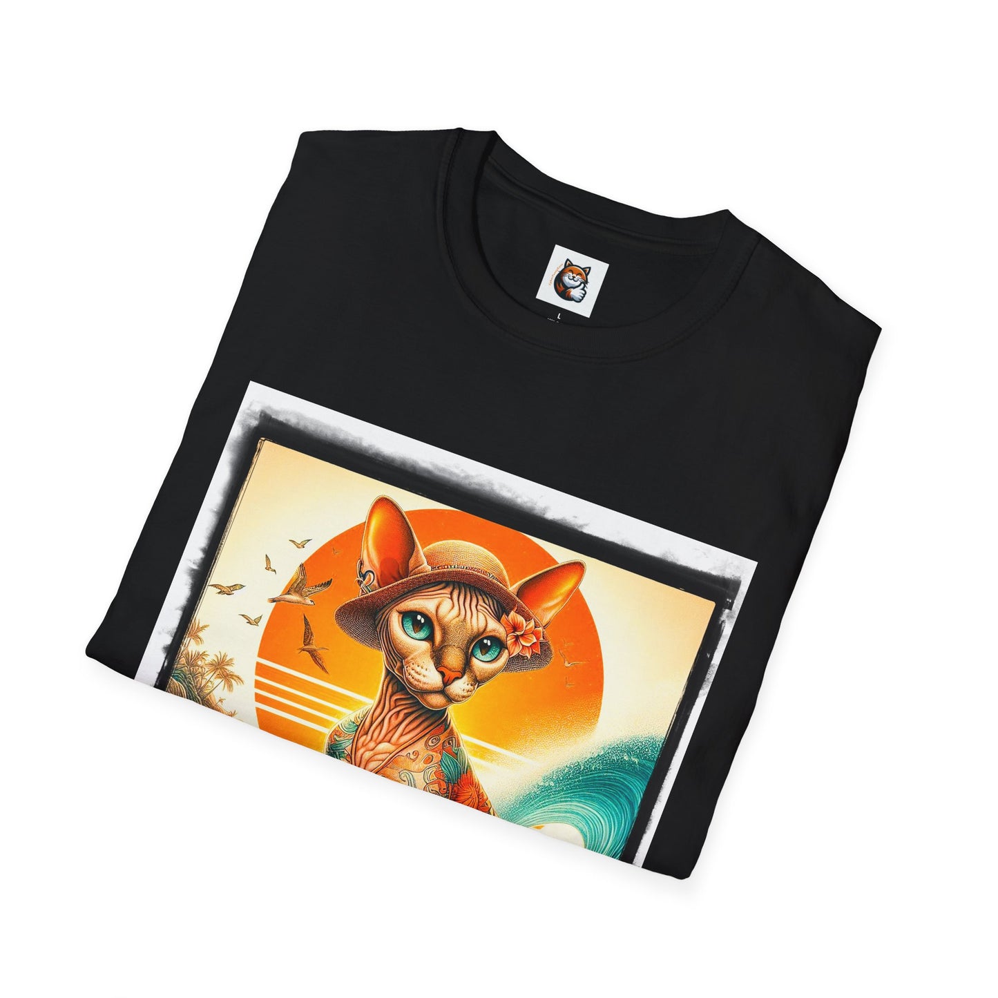 Devon Rex Cat Unisex Softstyle T-Shirt