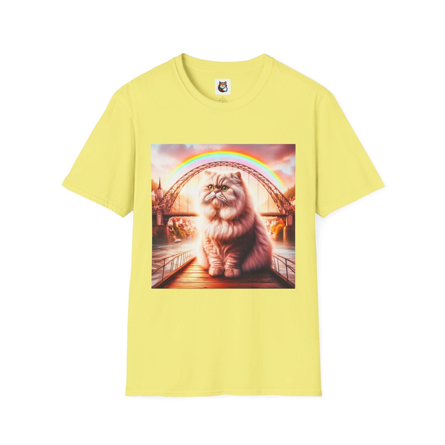 Selkirk Rex Cat T-Shirt rainbow bridge