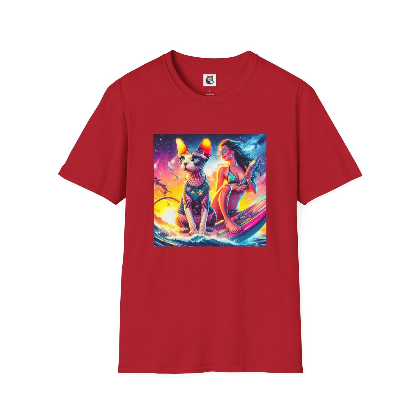 Sphynx Cat surfing queen shirt