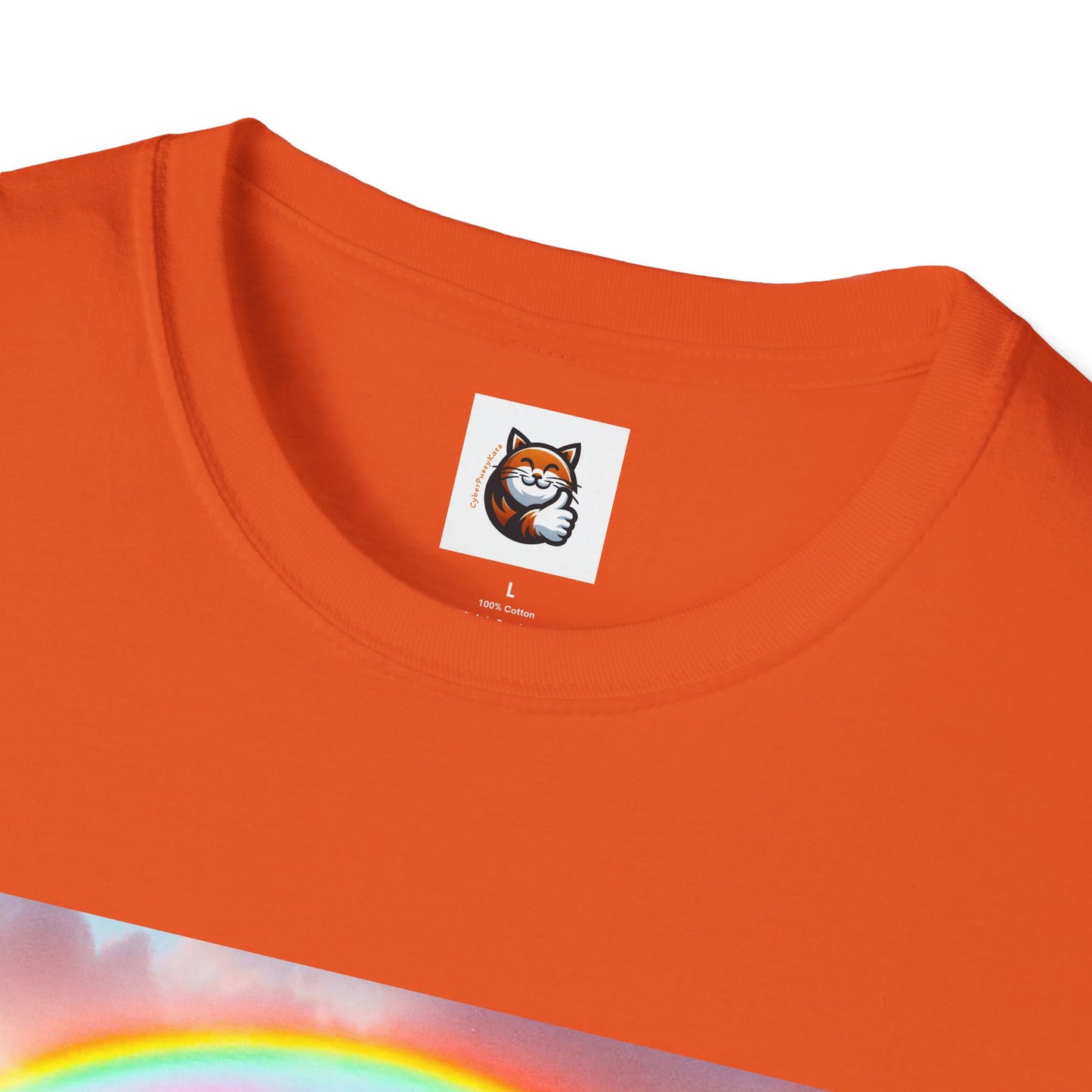 Selkirk Rex Cat T-Shirt rainbow bridge