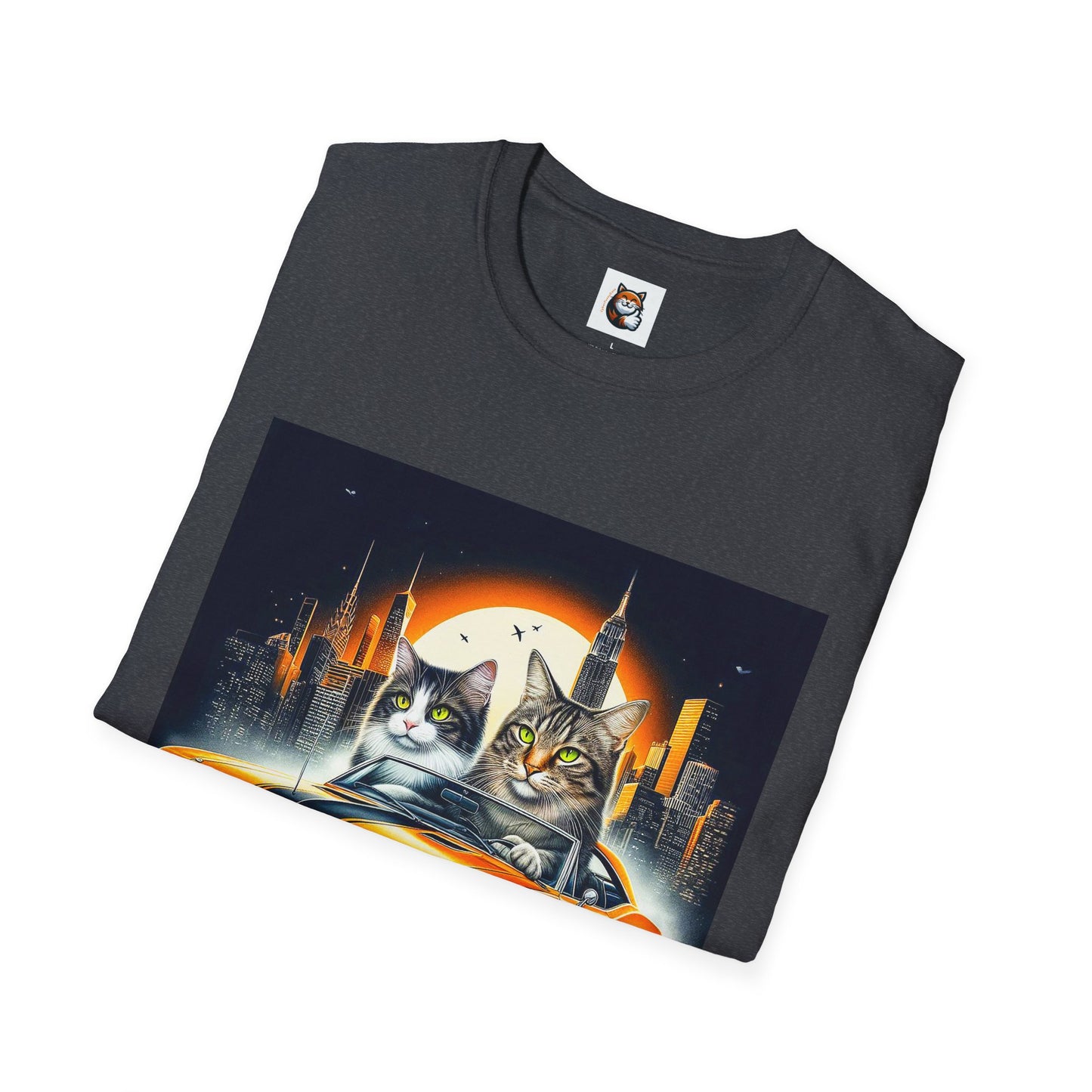 Wacky Domestic Cat Unisex Softstyle T-Shirt