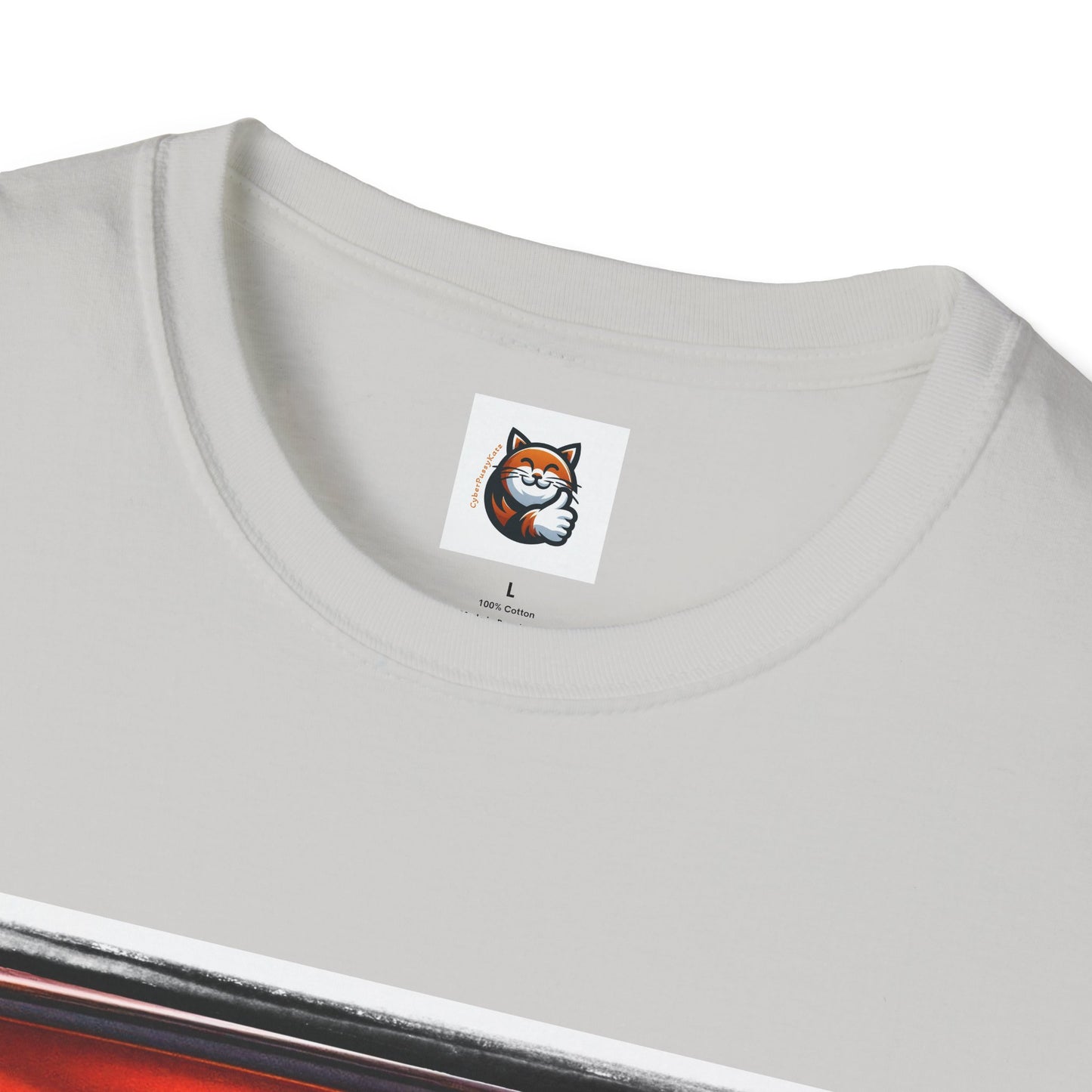 Wacky  Devon Rex couple driving  Unisex Softstyle T-Shirt