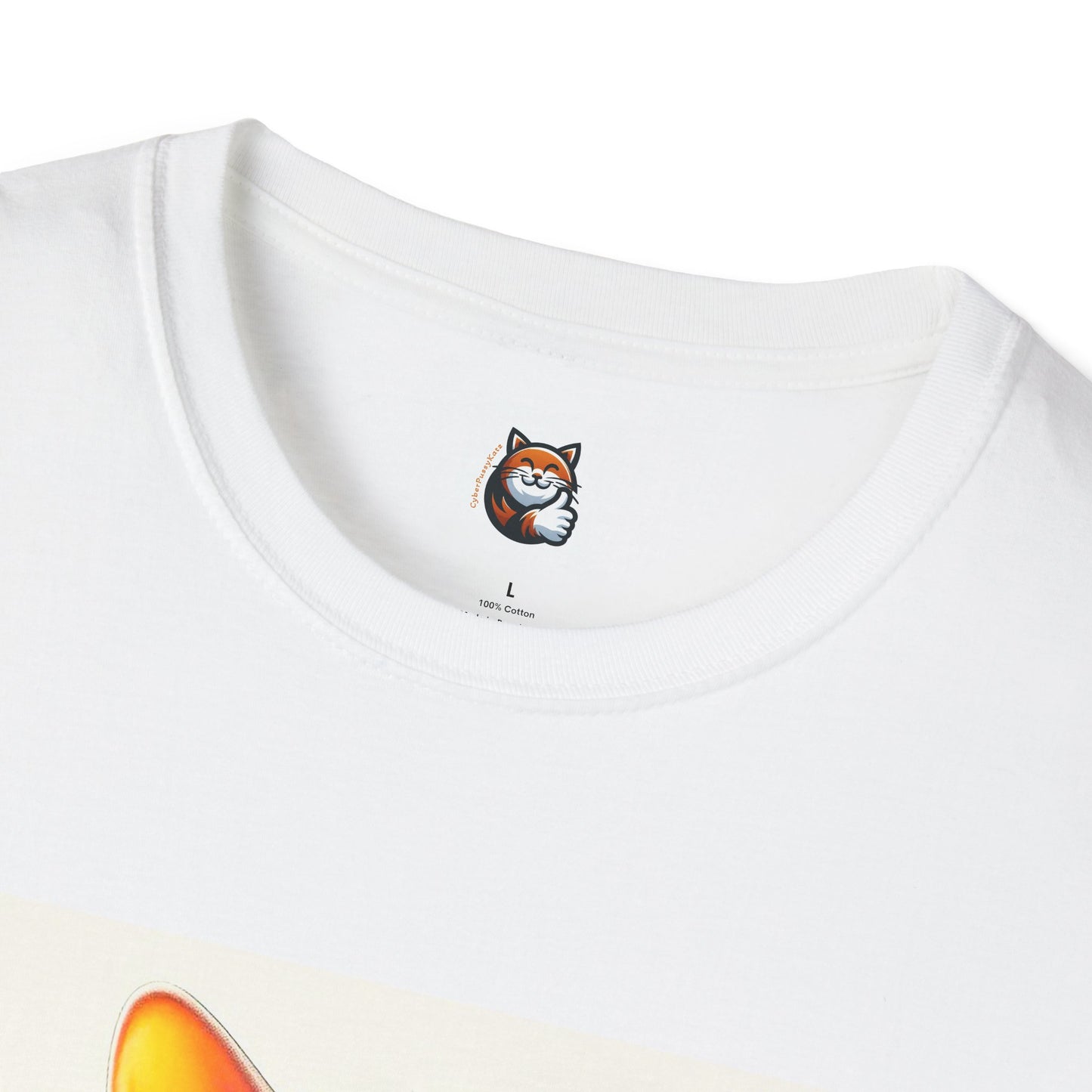 Devon Rex Cat surfing beauty  Softstyle T-Shirt