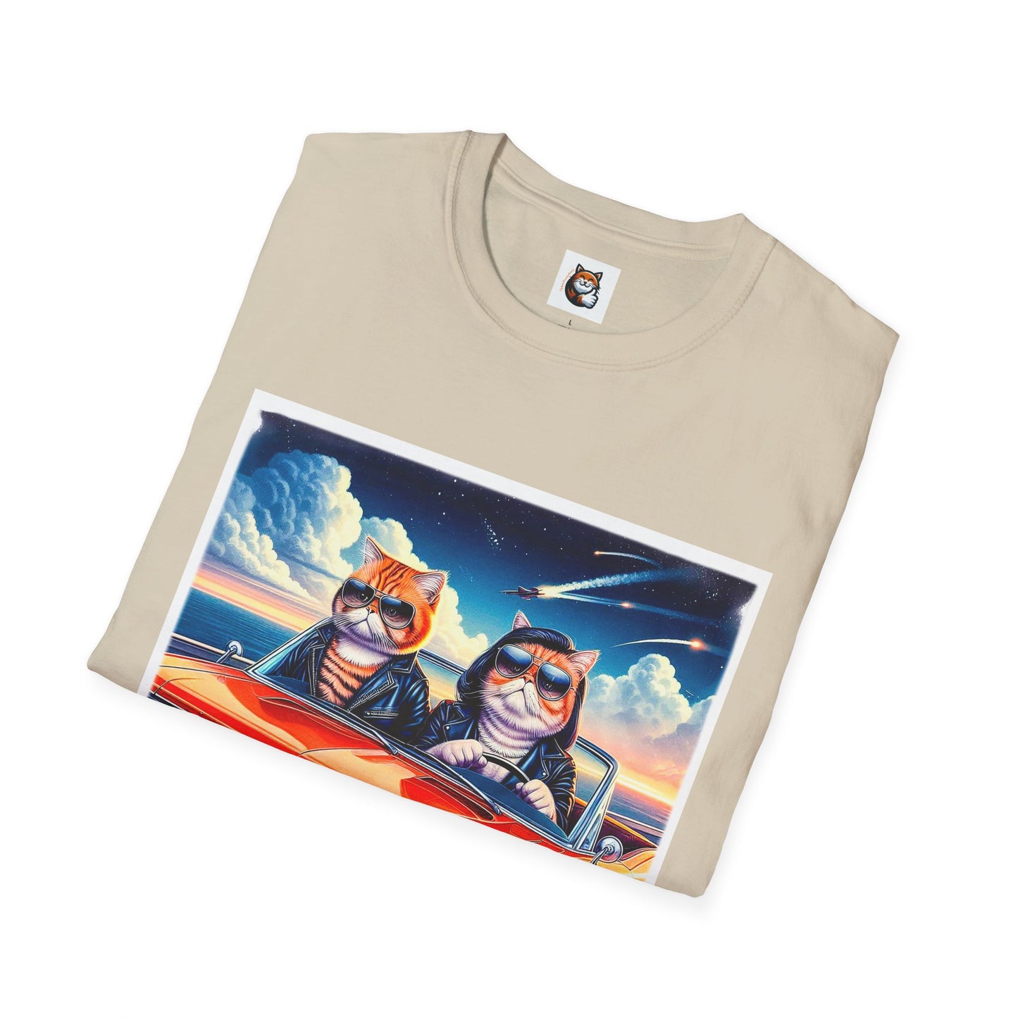 Wacky Exotic Shorthair Cat Unisex Softstyle T-Shirt