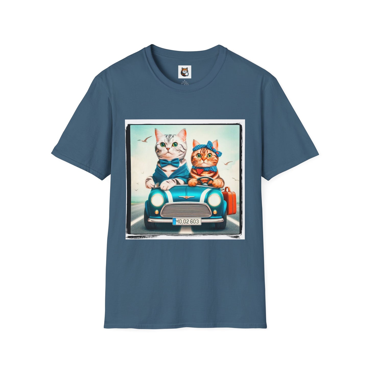 American Shorthair couple driving Softstyle T-Shirt