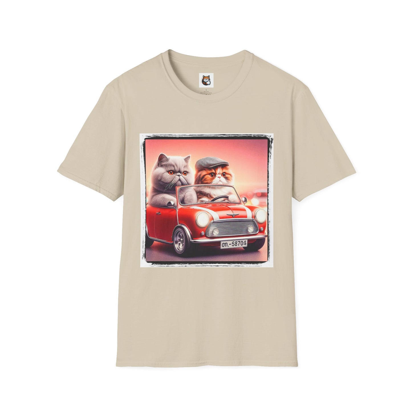 Wacky Exotic Shorthair Cat Unisex Softstyle T-Shirt