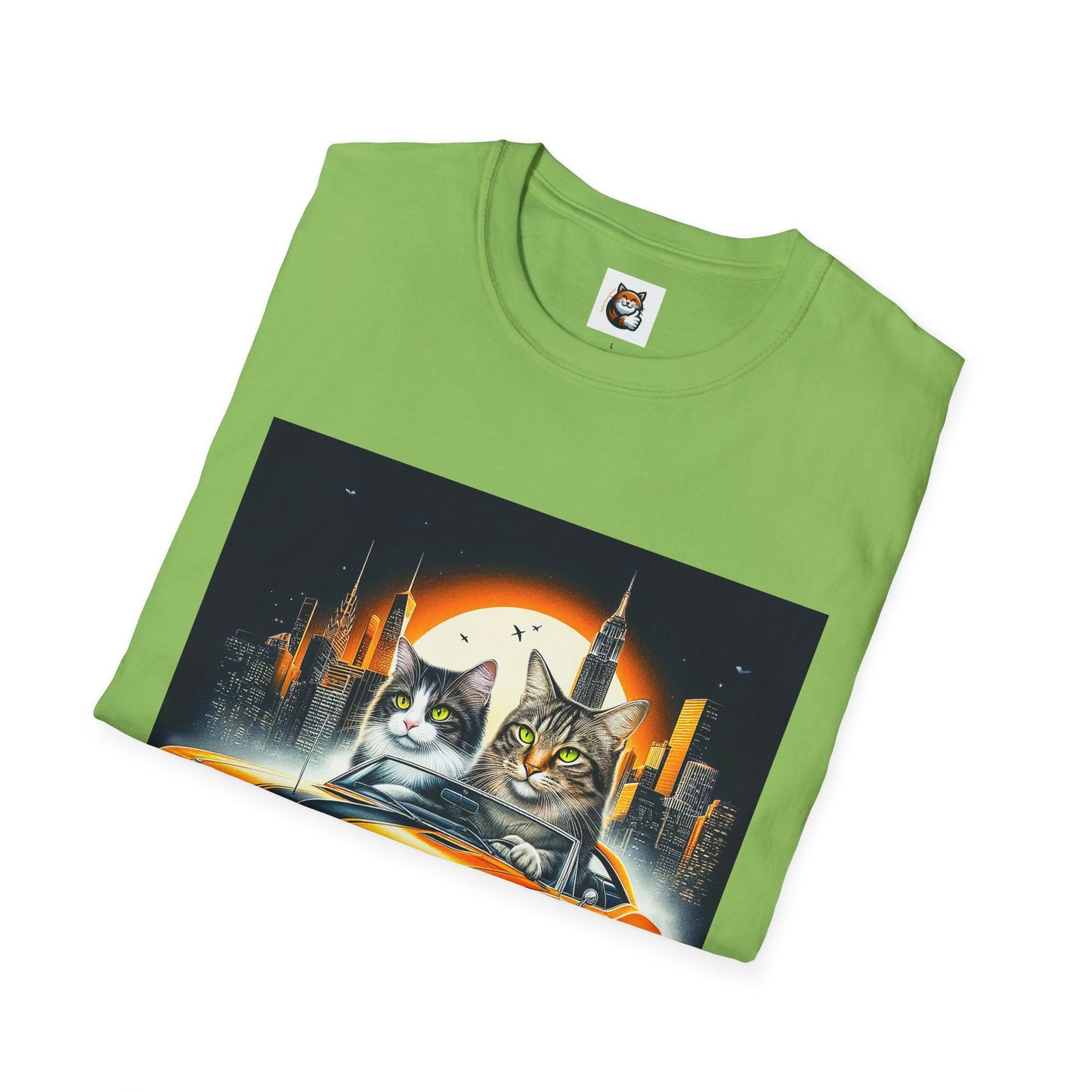 Wacky Domestic Cat Unisex Softstyle T-Shirt