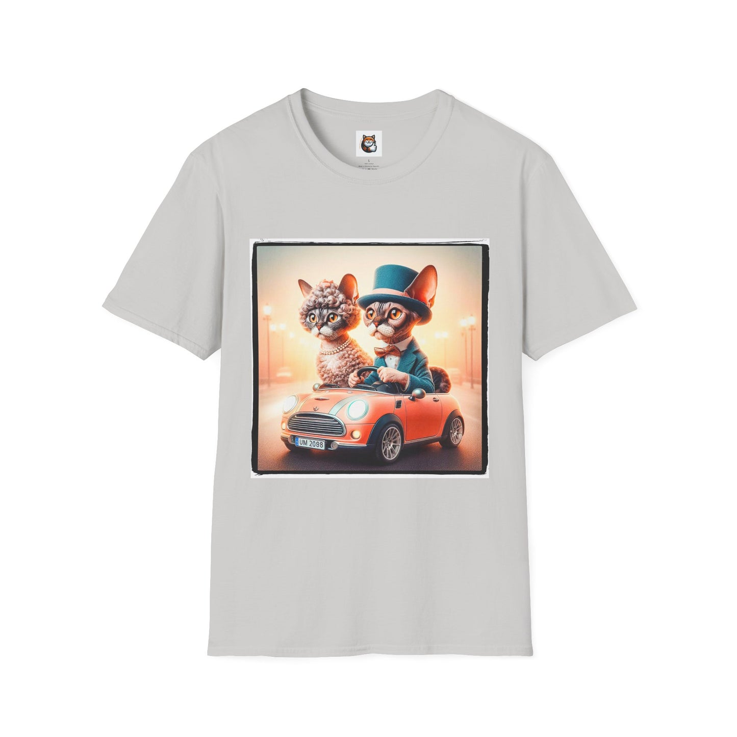 Wacky  Devon Rex Cat Unisex Softstyle T-Shirt