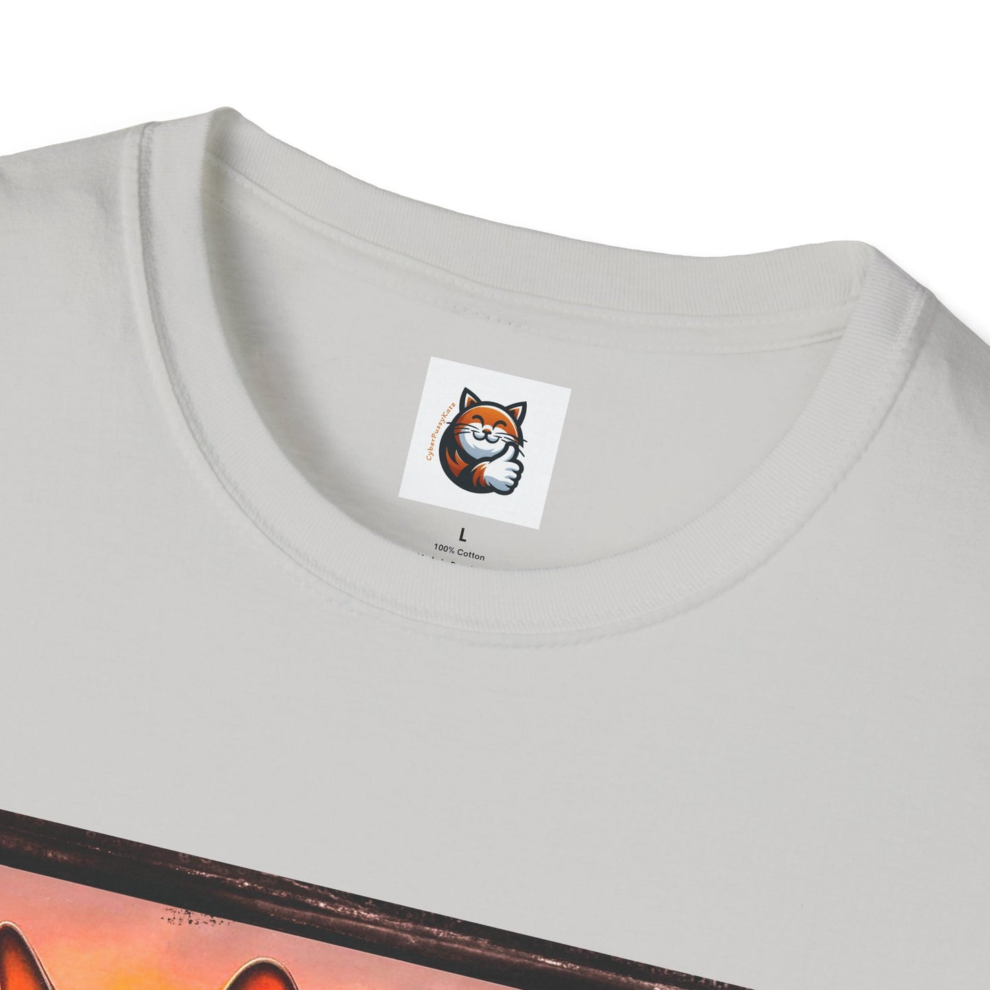 Wacky Devon Rex driving Unisex Softstyle T-Shirt