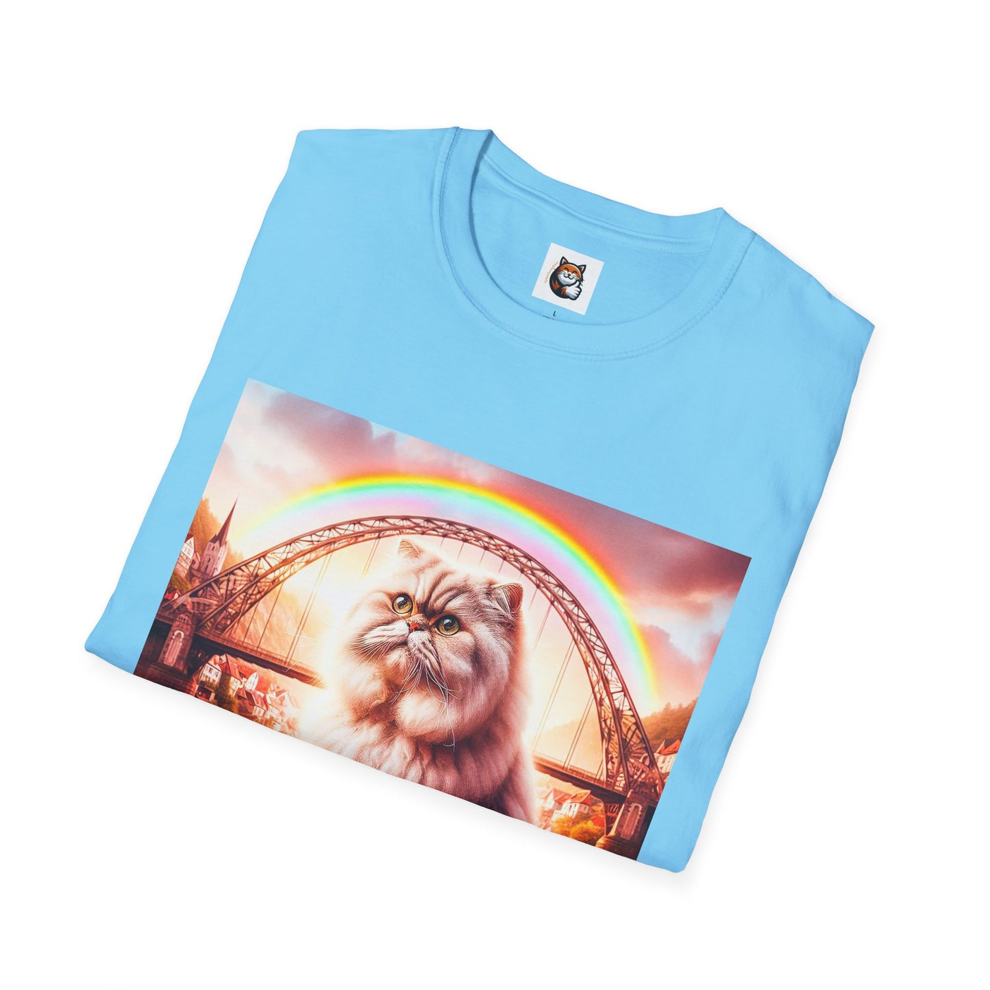 Selkirk Rex Cat T-Shirt rainbow bridge