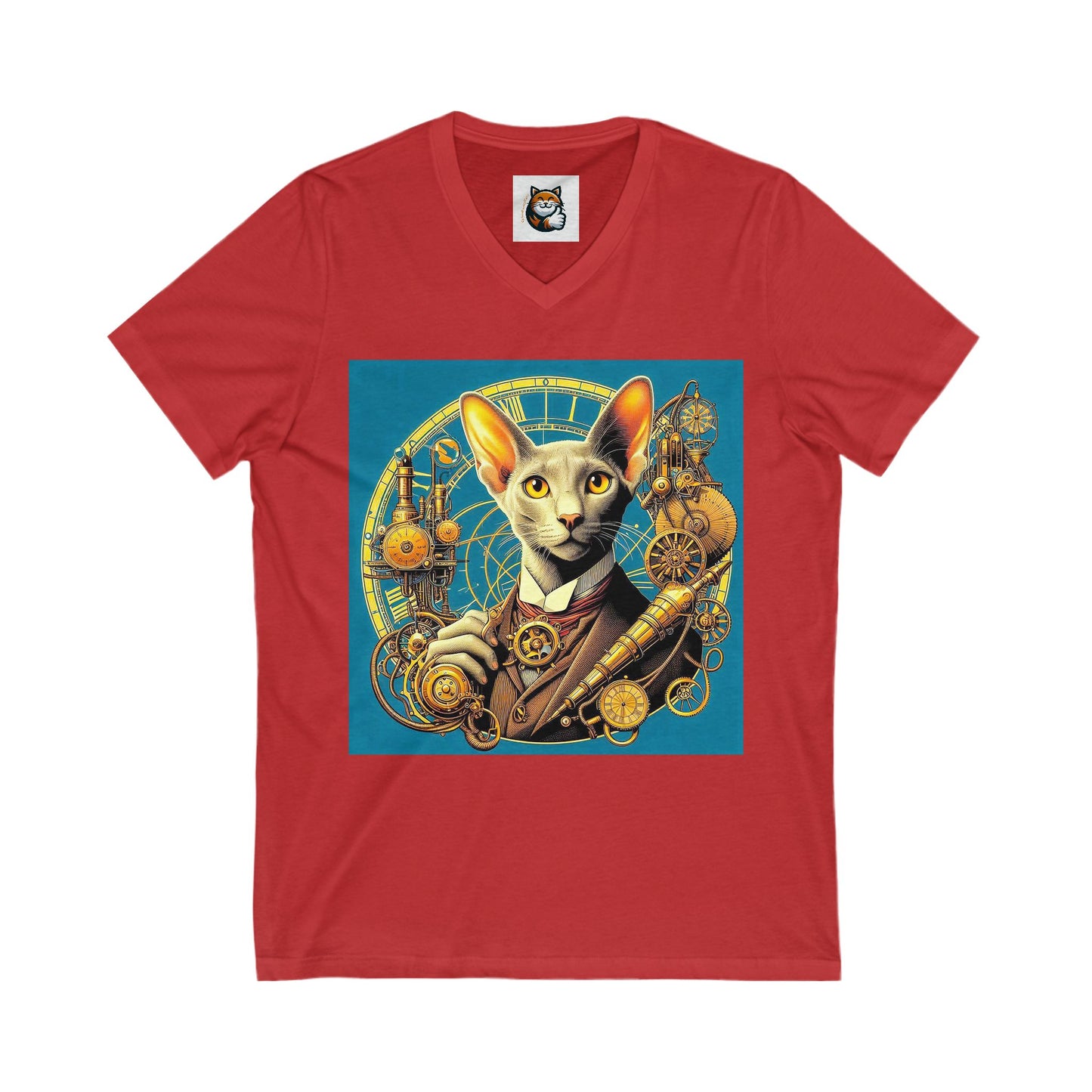 Oriental Shorthair Unisex Jersey Short Sleeve V-Neck Tee