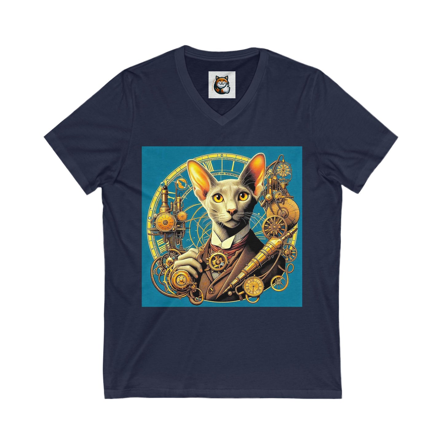 Oriental Shorthair Unisex Jersey Short Sleeve V-Neck Tee