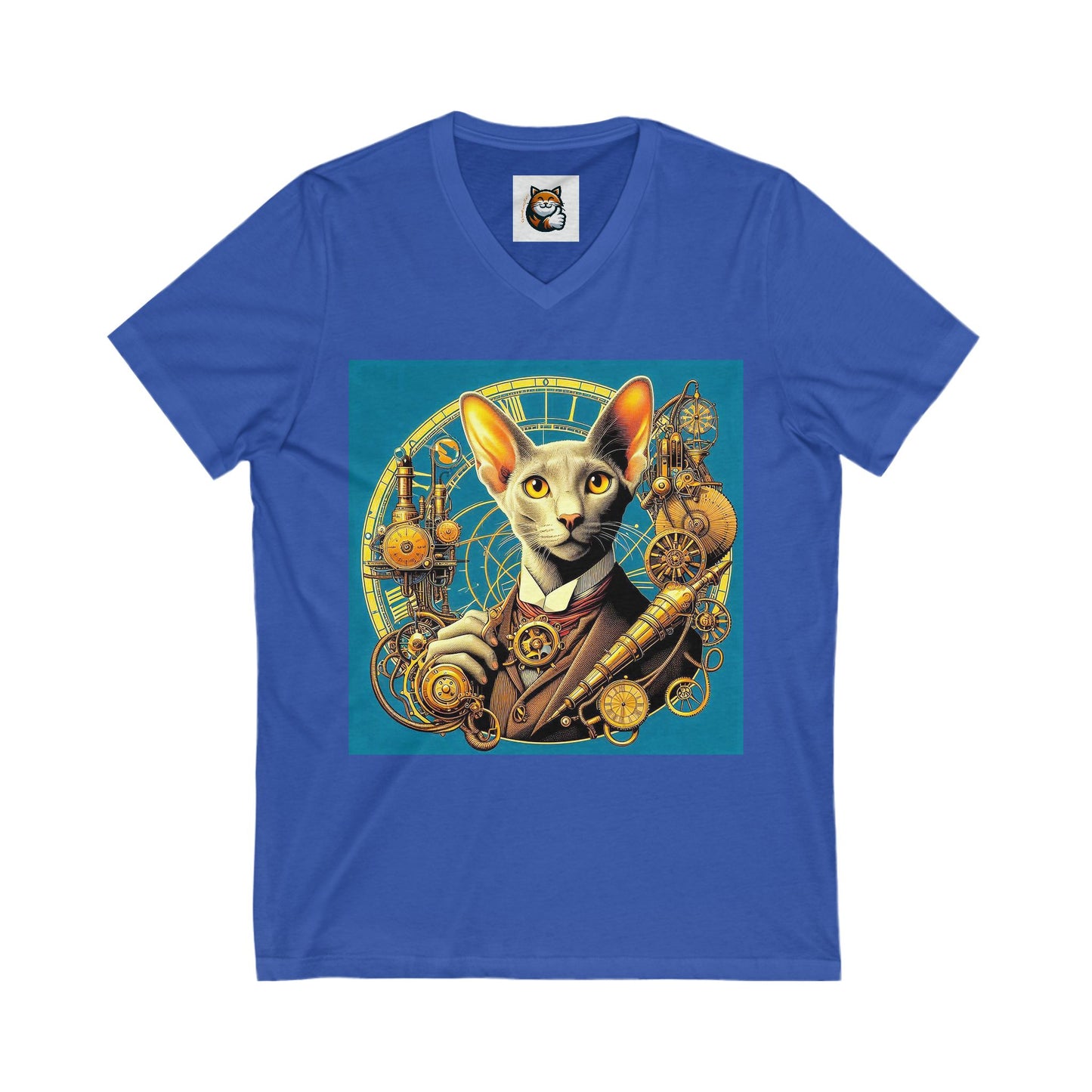 Oriental Shorthair Unisex Jersey Short Sleeve V-Neck Tee
