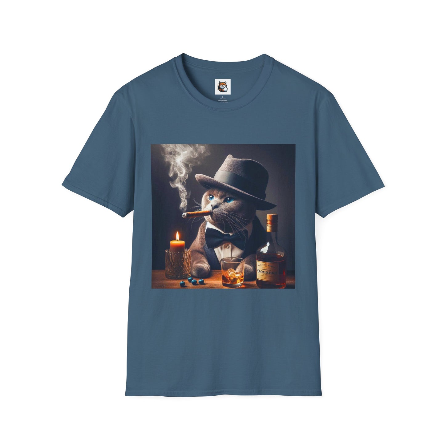 Russian Blue Cat Unisex Softstyle T-Shirt