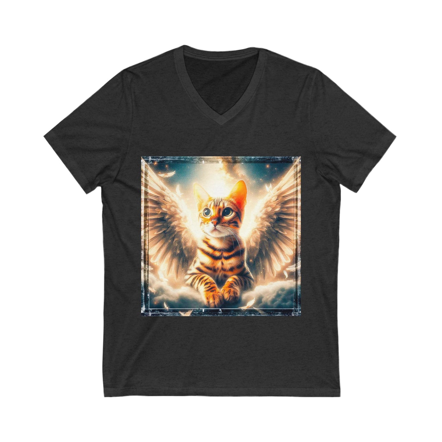 Bengal Unisex  pretty Angel Jersey Short Sleeve V-Neck Tee