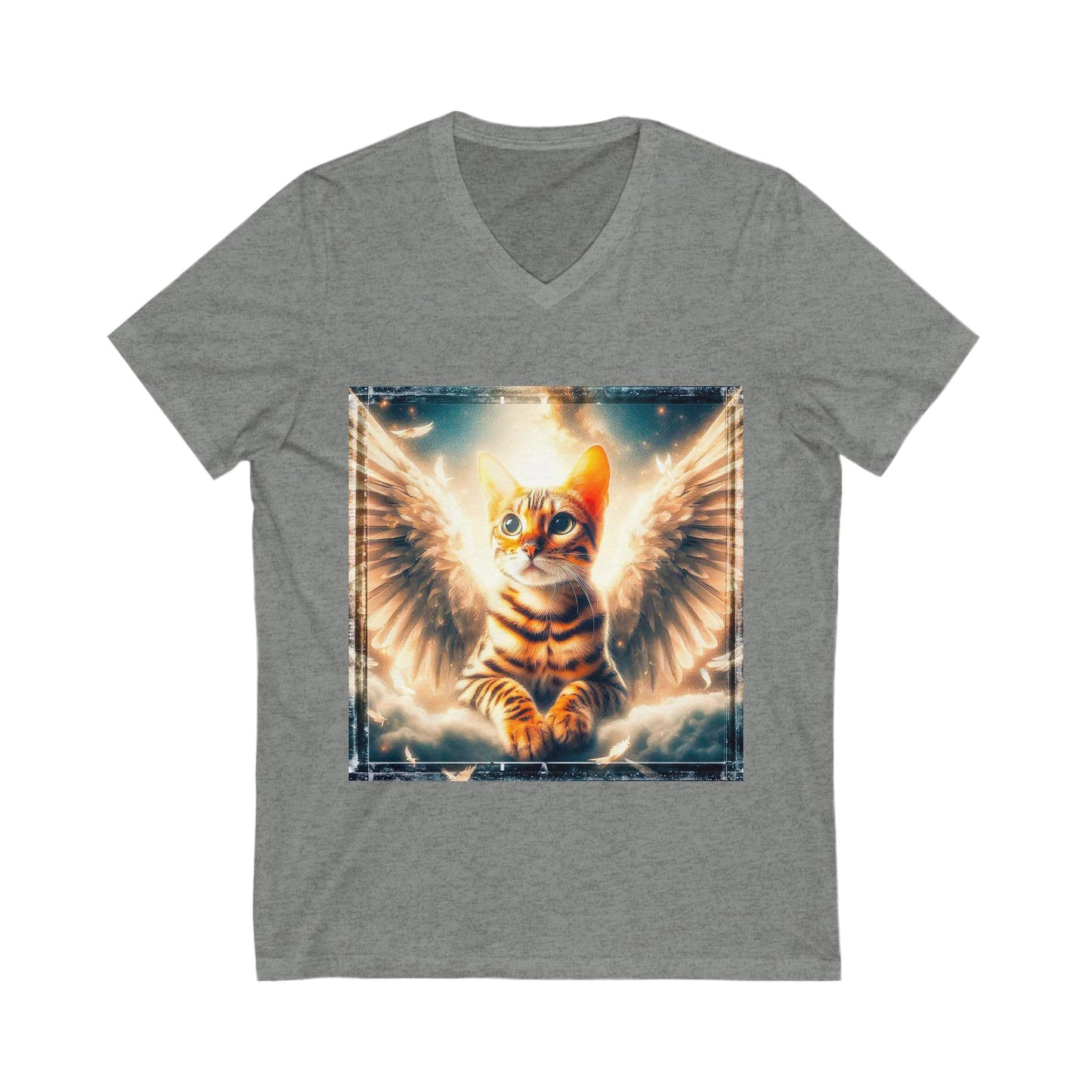 Bengal Unisex  pretty Angel Jersey Short Sleeve V-Neck Tee